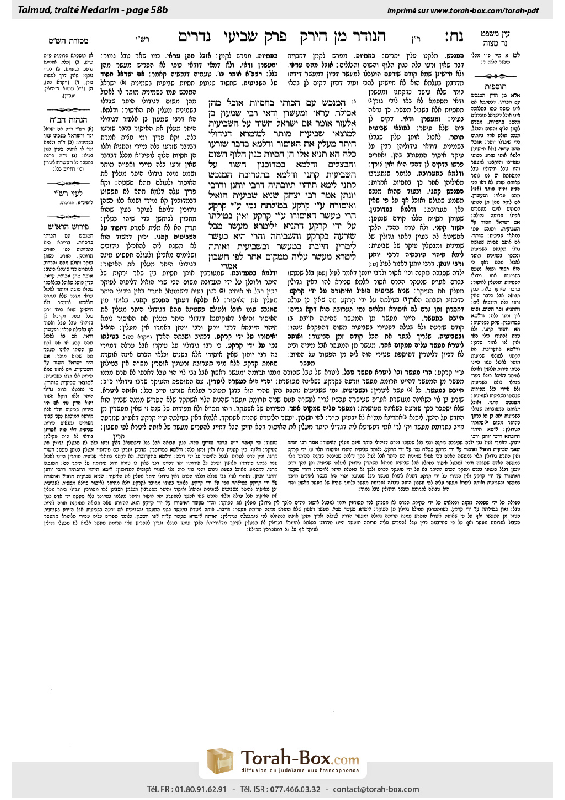 Torah-Box scan of Nedarim 58b