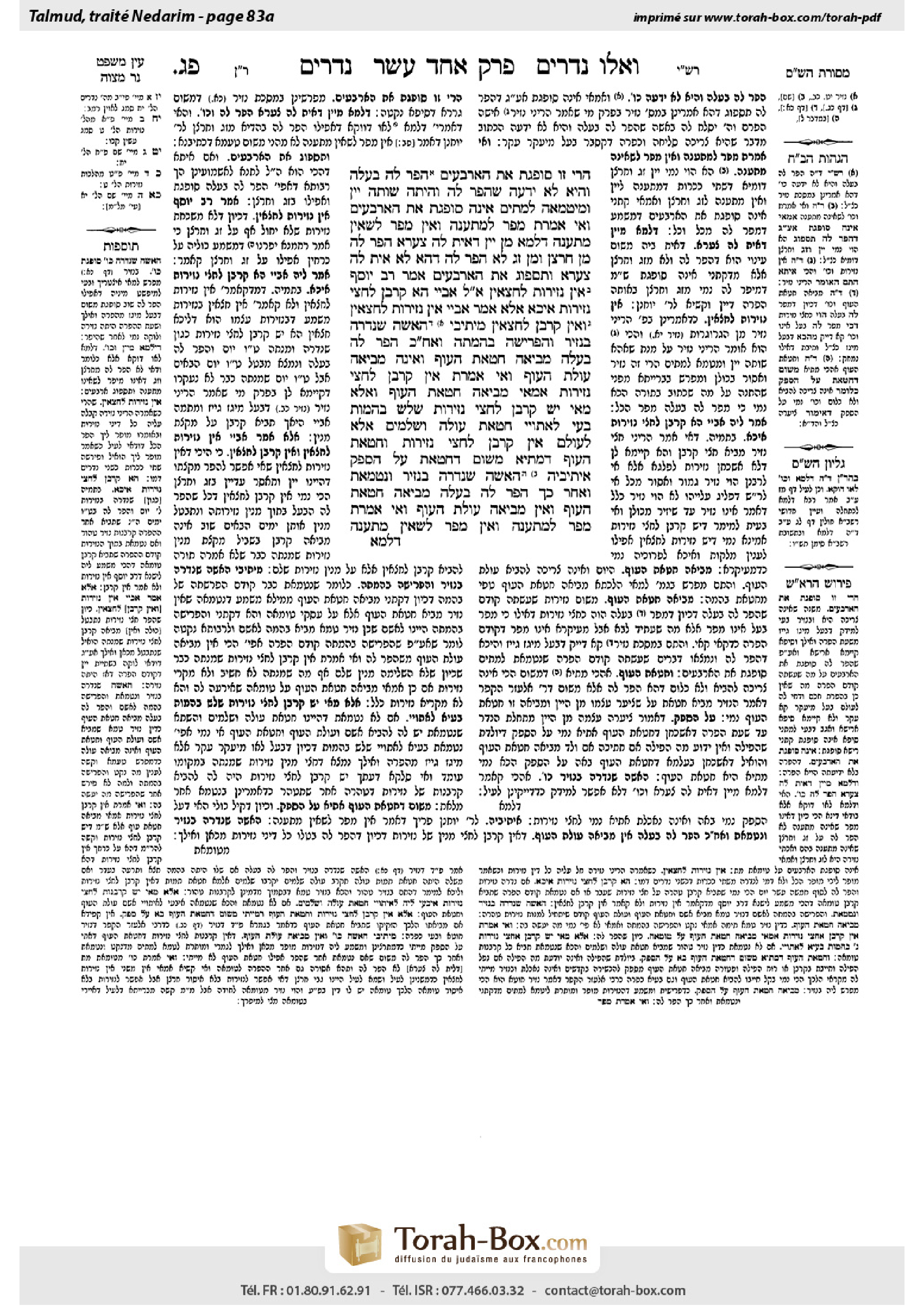 Torah-Box scan of Nedarim 83a