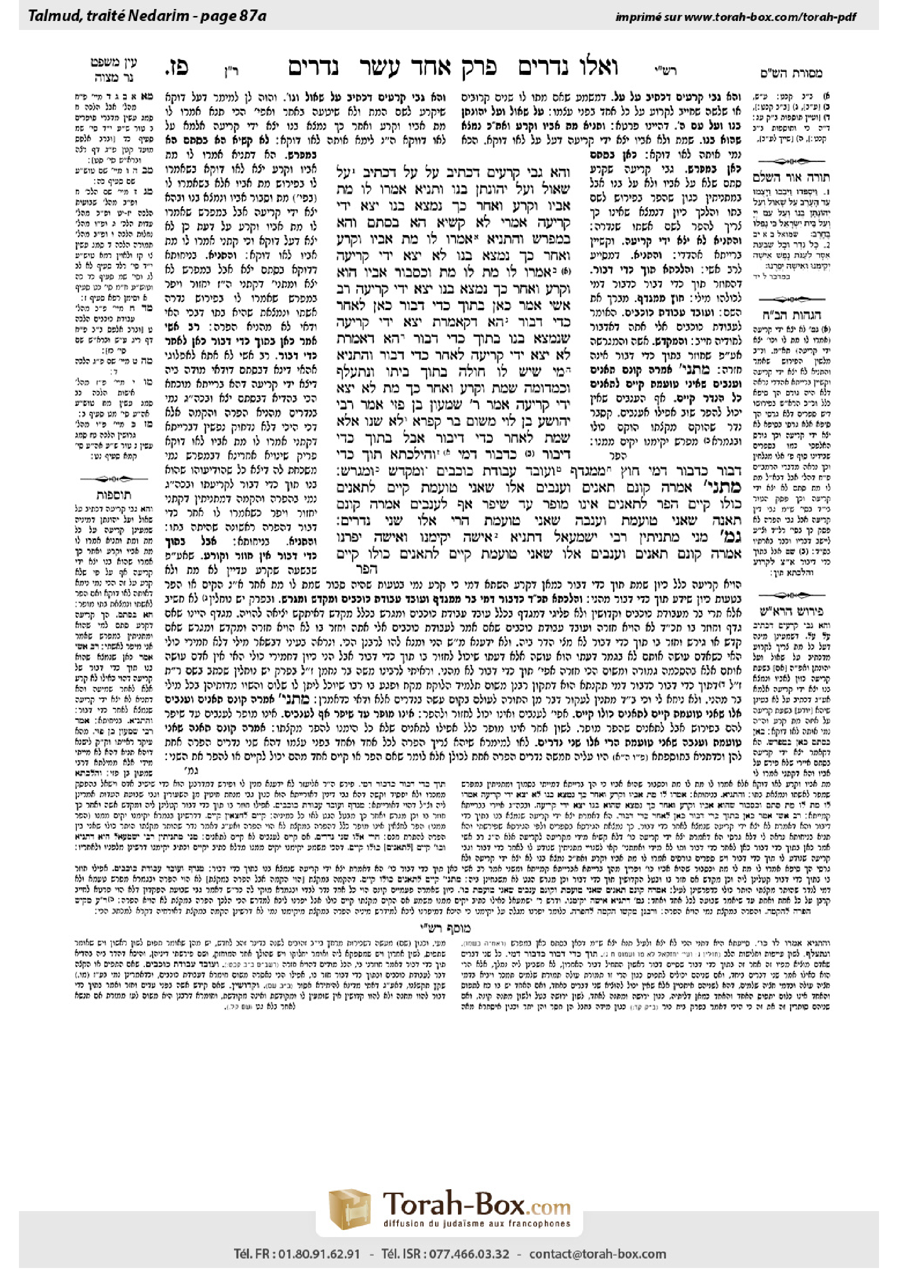 Torah-Box scan of Nedarim 87a