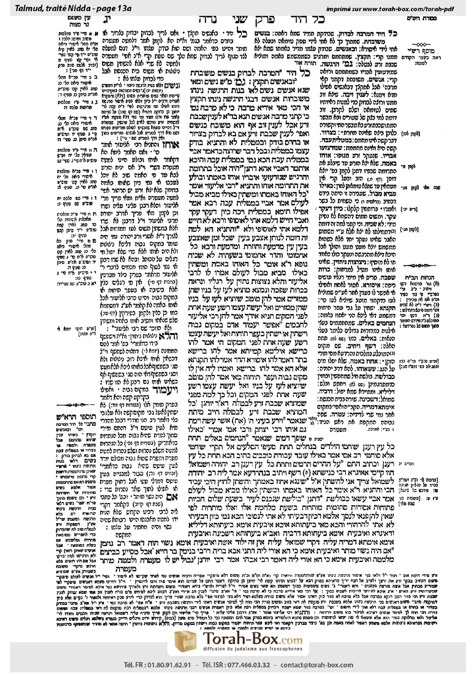 Torah-Box scan of Niddah 13a