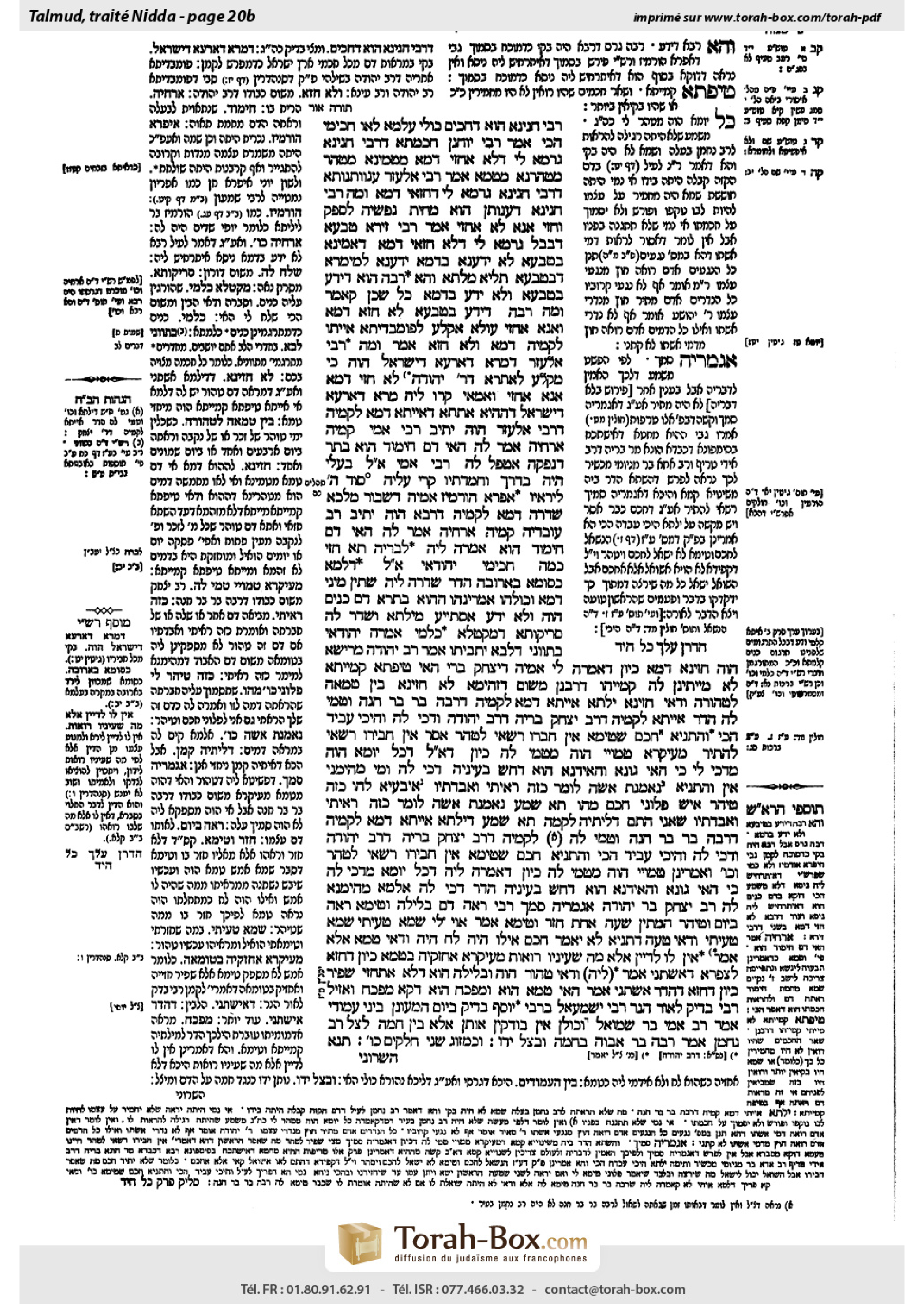 Torah-Box scan of Niddah 20b