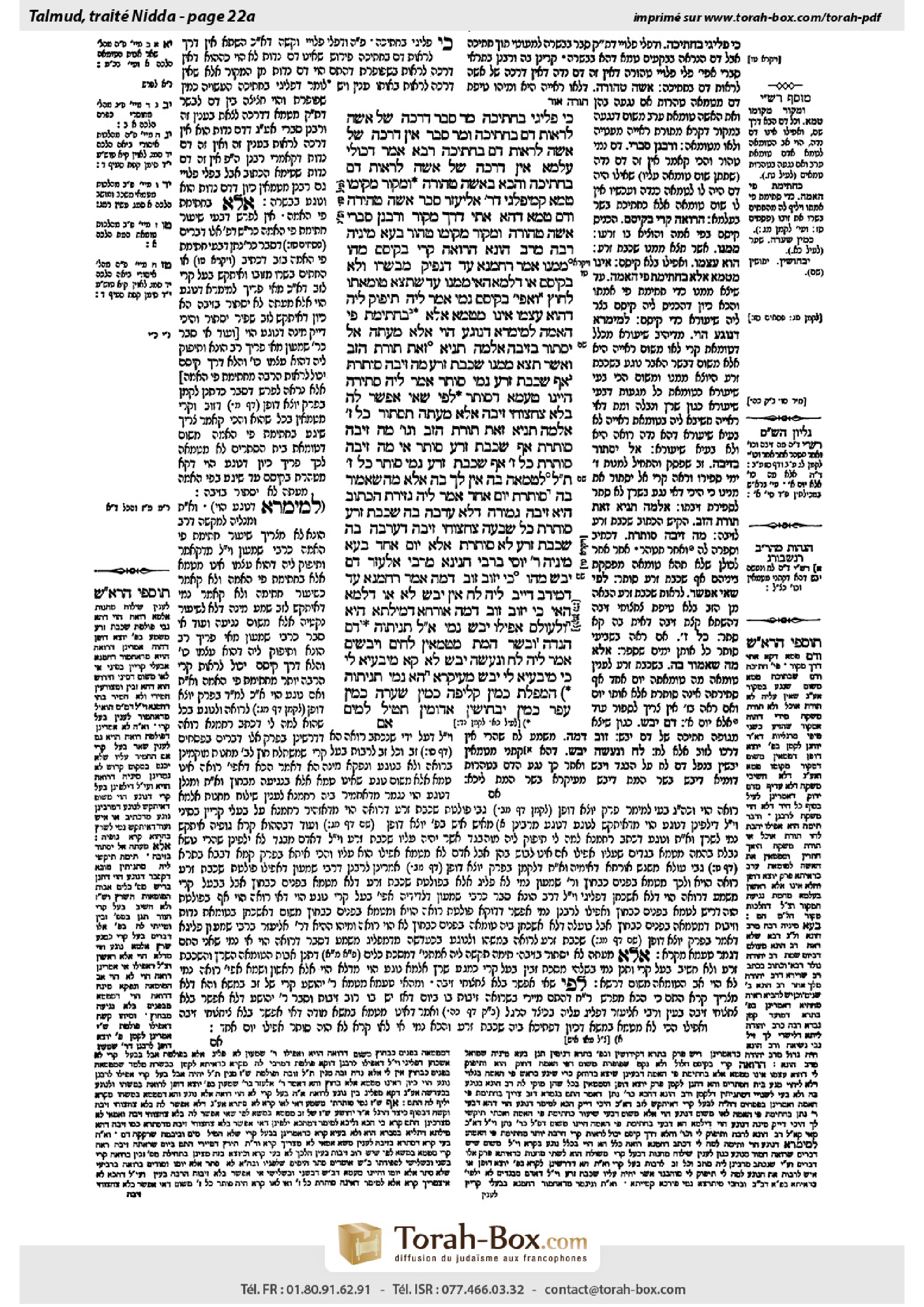 Torah-Box scan of Niddah 22a