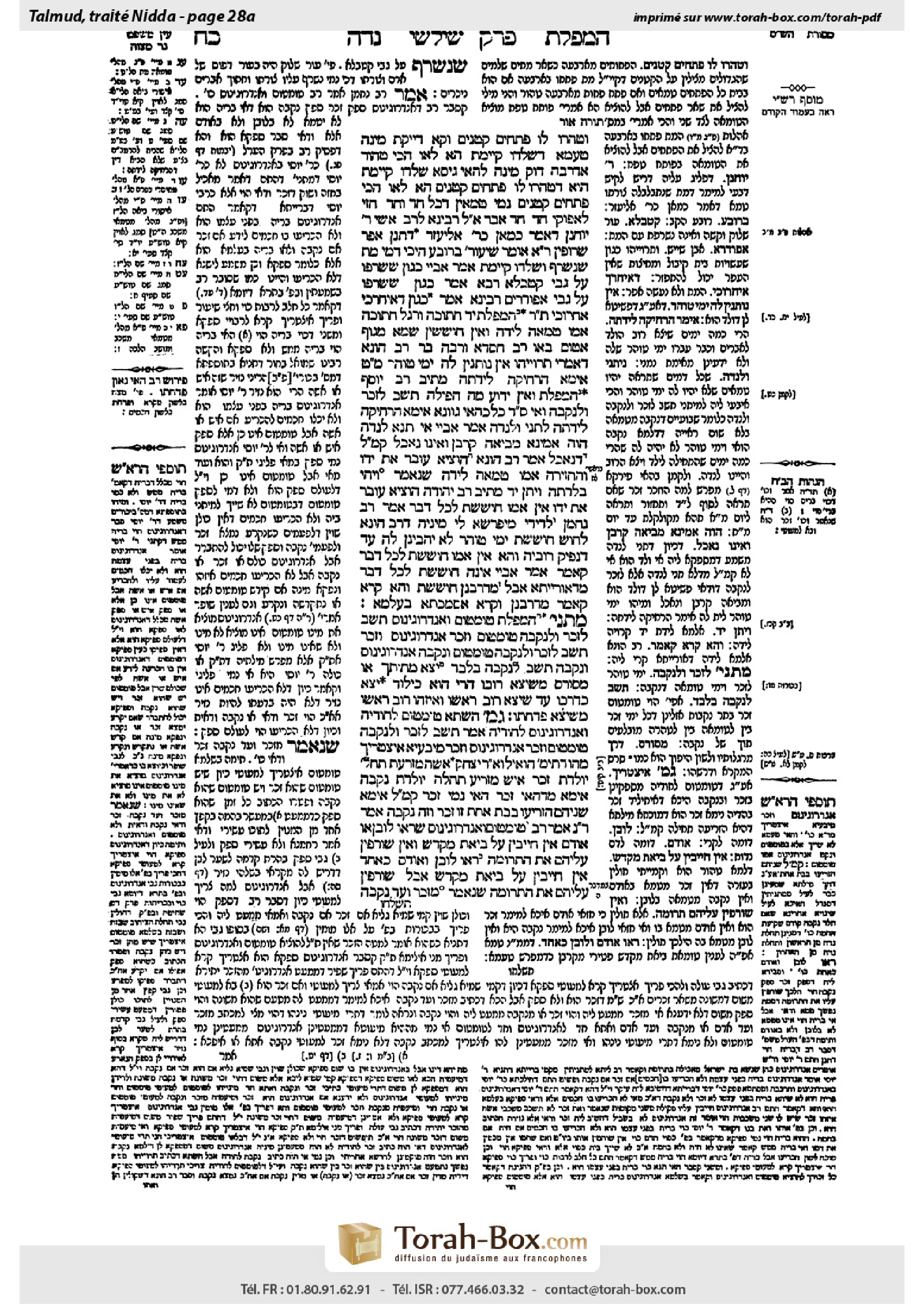 Torah-Box scan of Niddah 28a