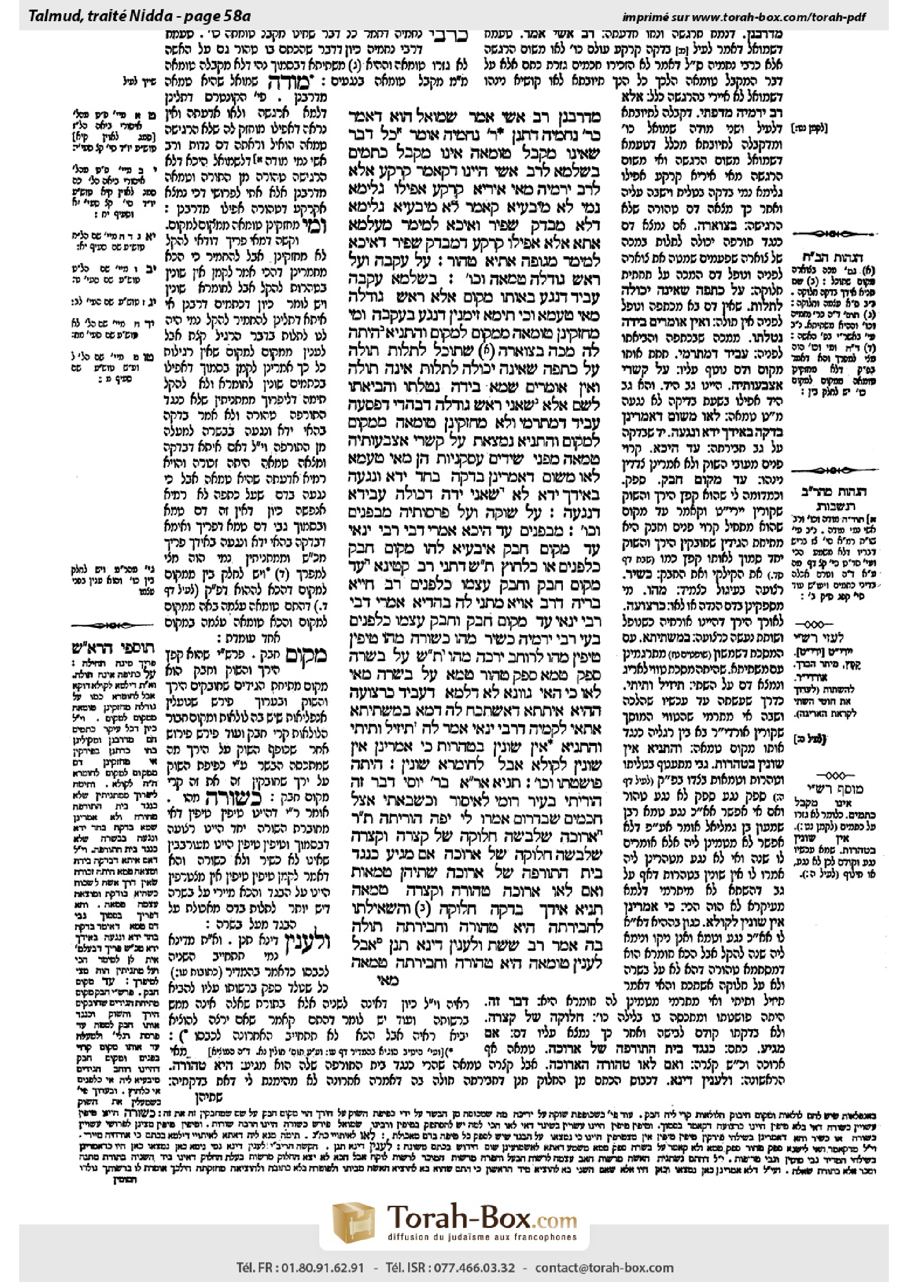 Torah-Box scan of Niddah 58a