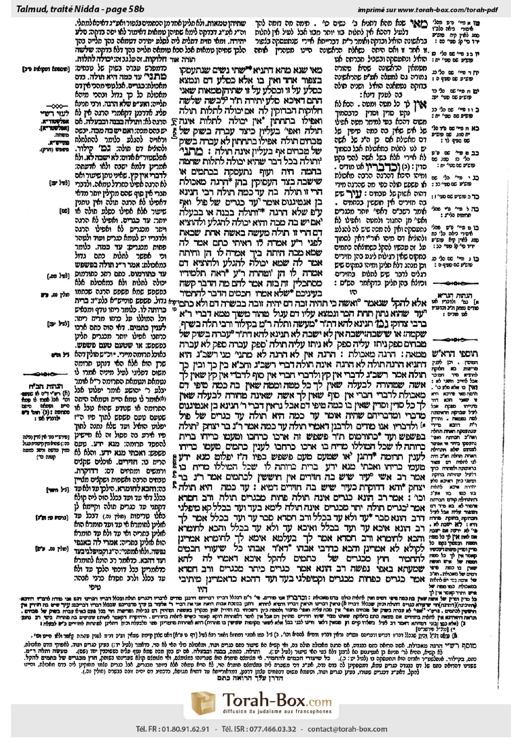 Torah-Box scan of Niddah 58b
