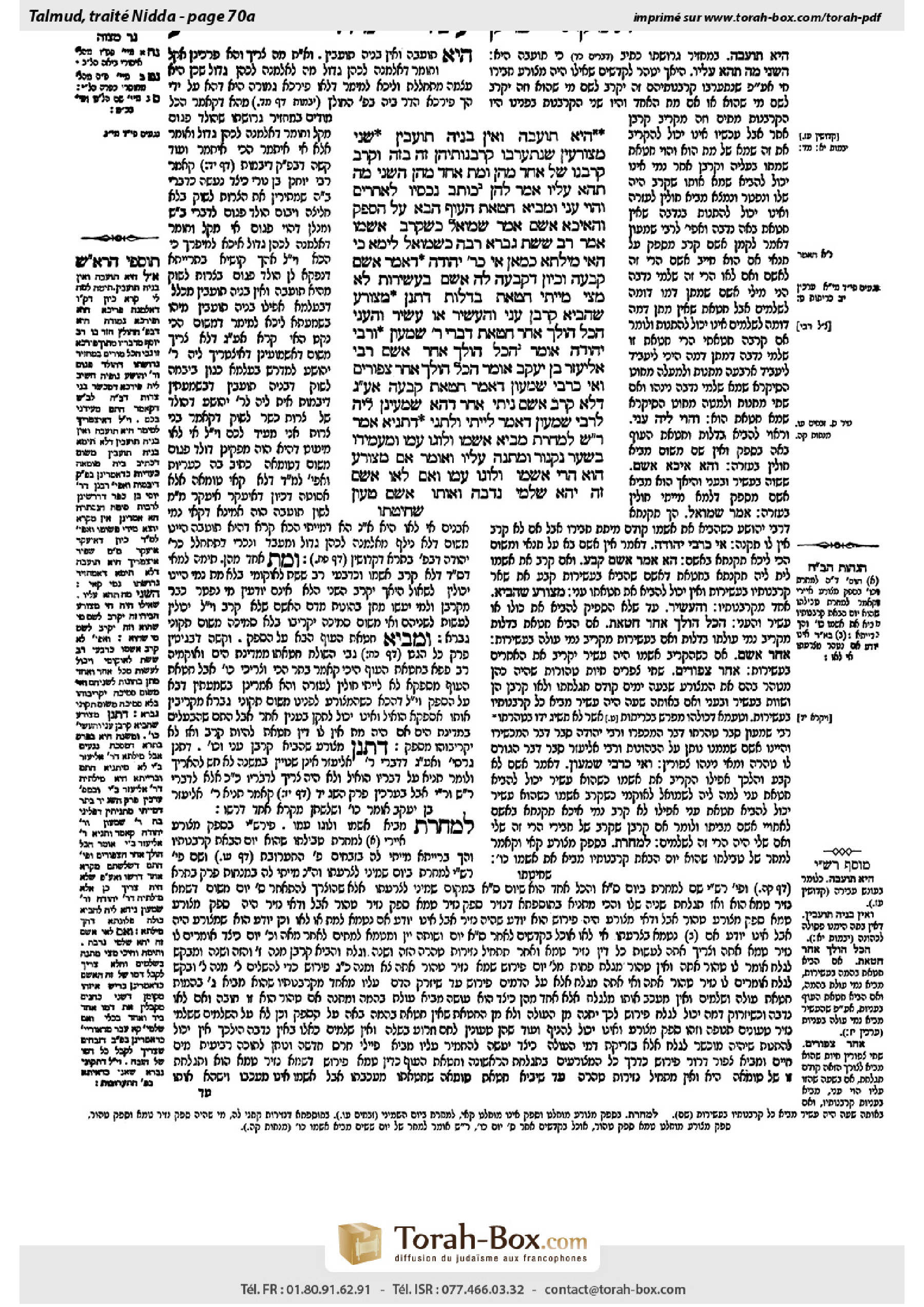 Torah-Box scan of Niddah 70a
