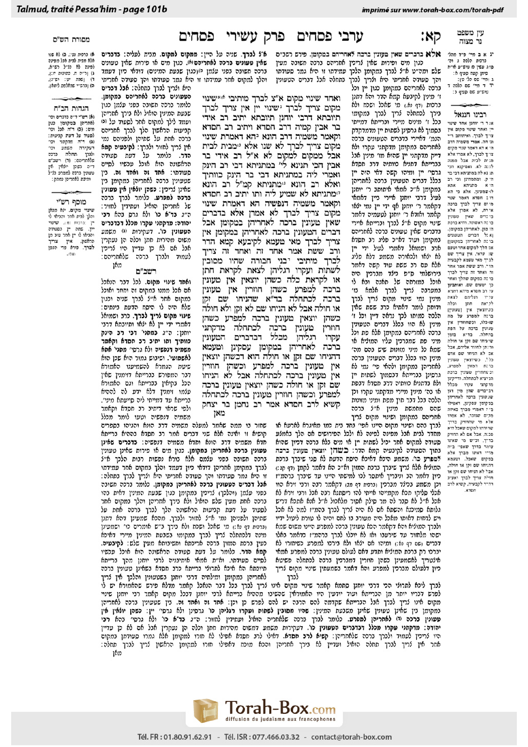 Torah-Box scan of Pesachim 101b