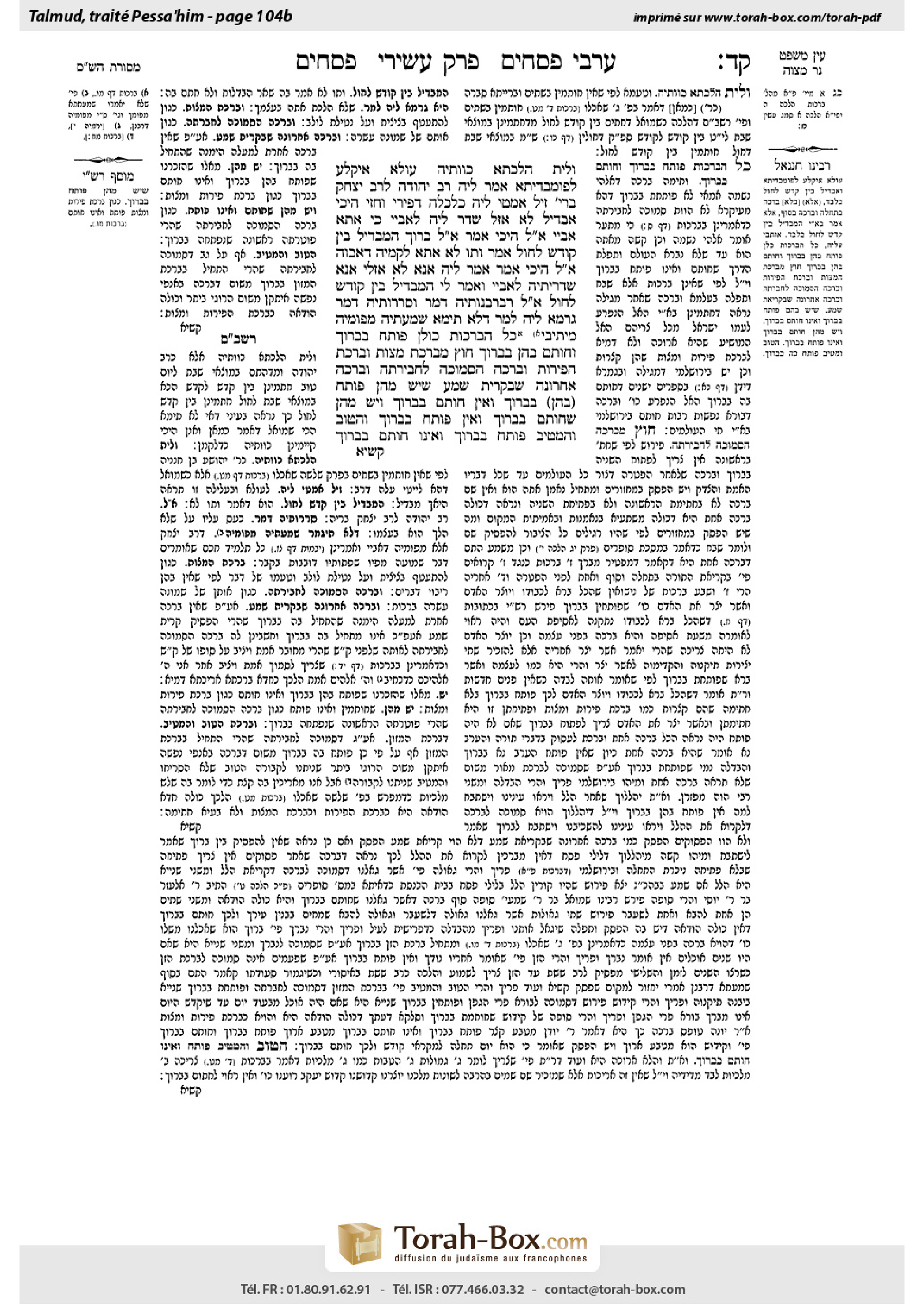 Torah-Box scan of Pesachim 104b