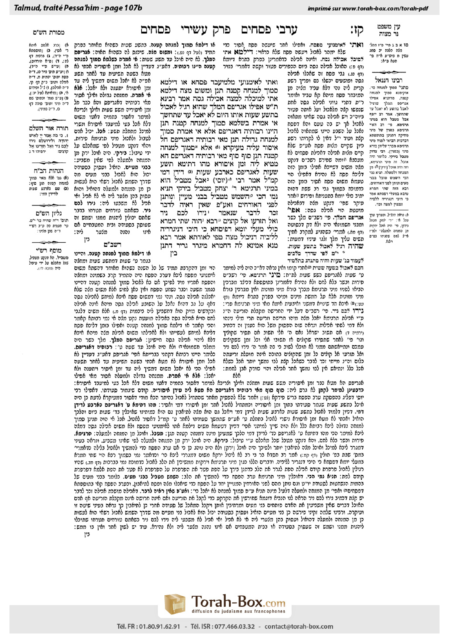 Torah-Box scan of Pesachim 107b