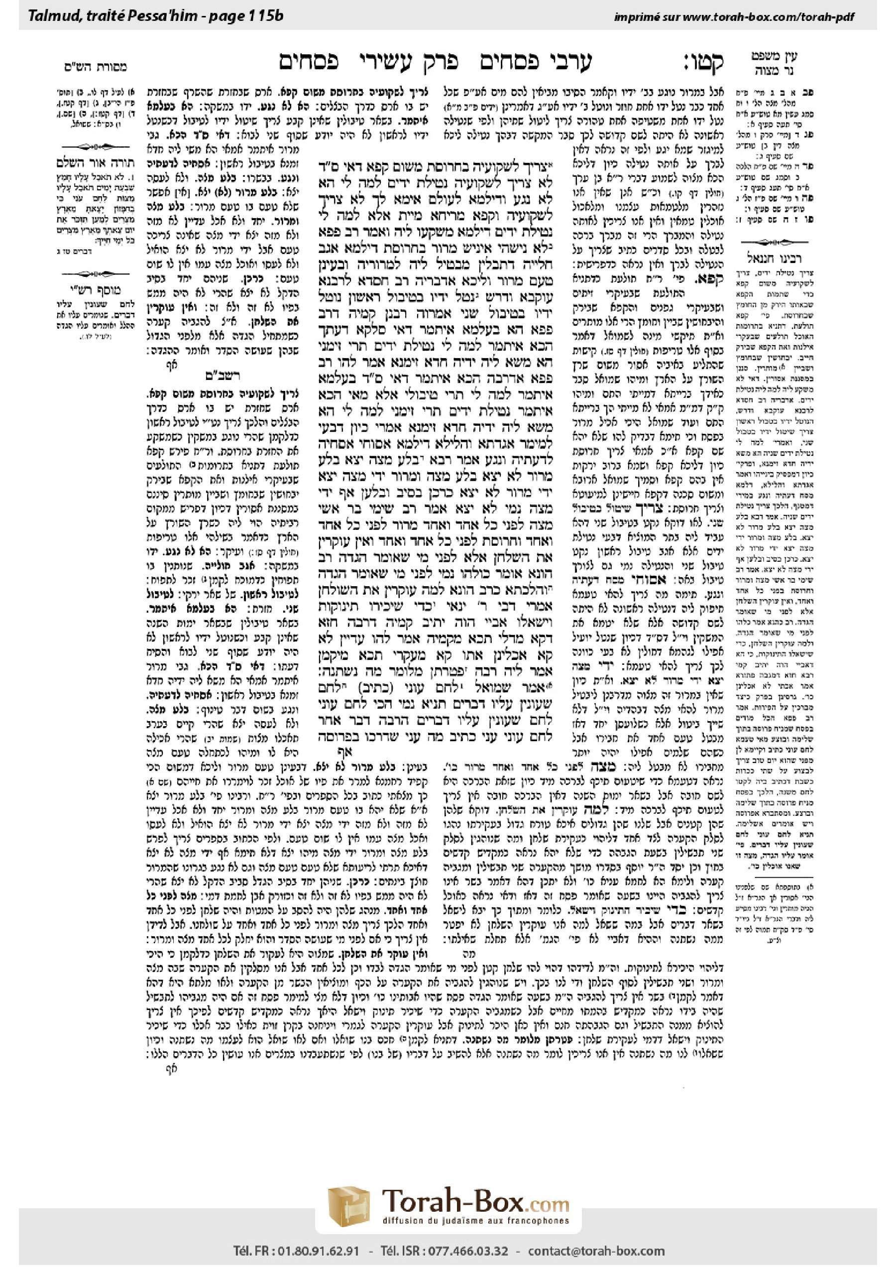 Torah-Box scan of Pesachim 115b