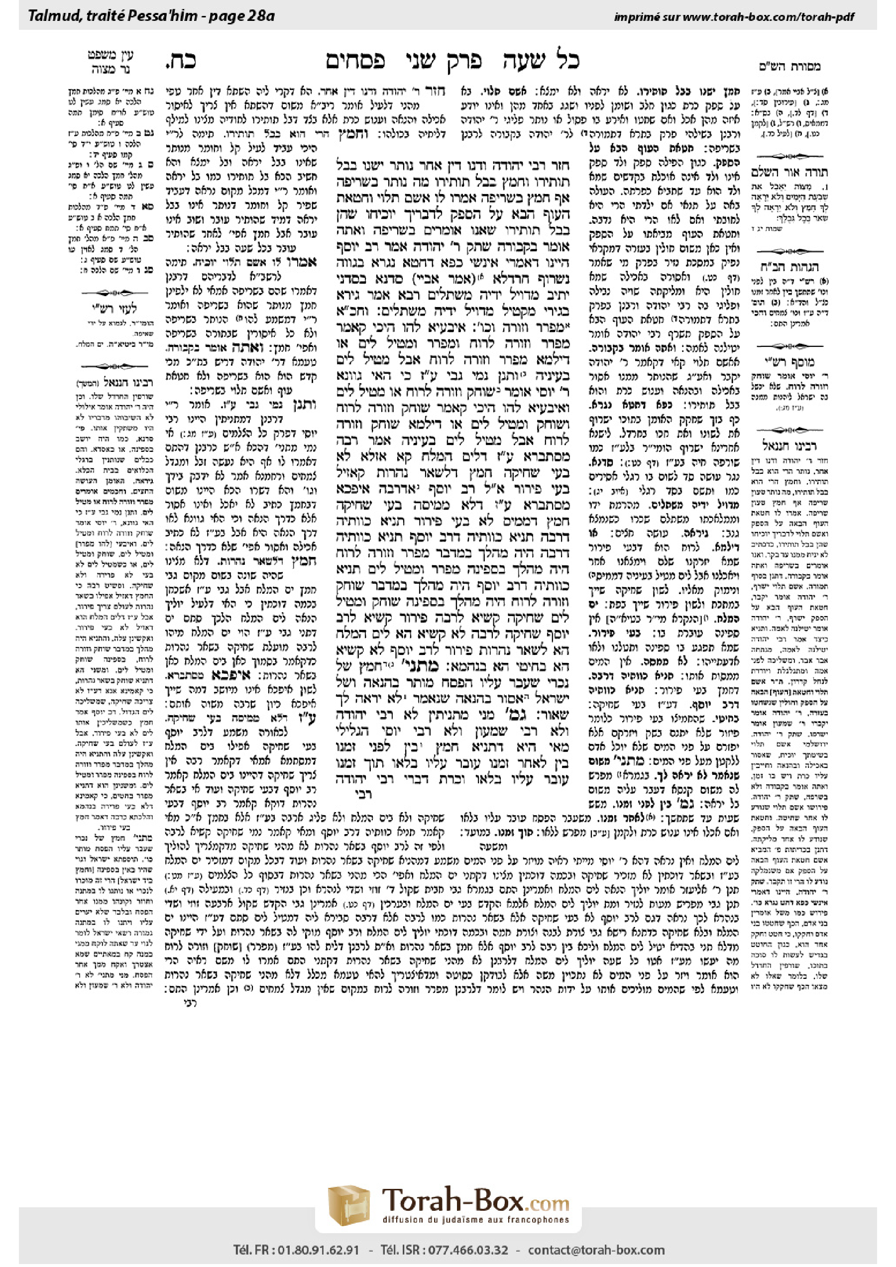 Torah-Box scan of Pesachim 28a