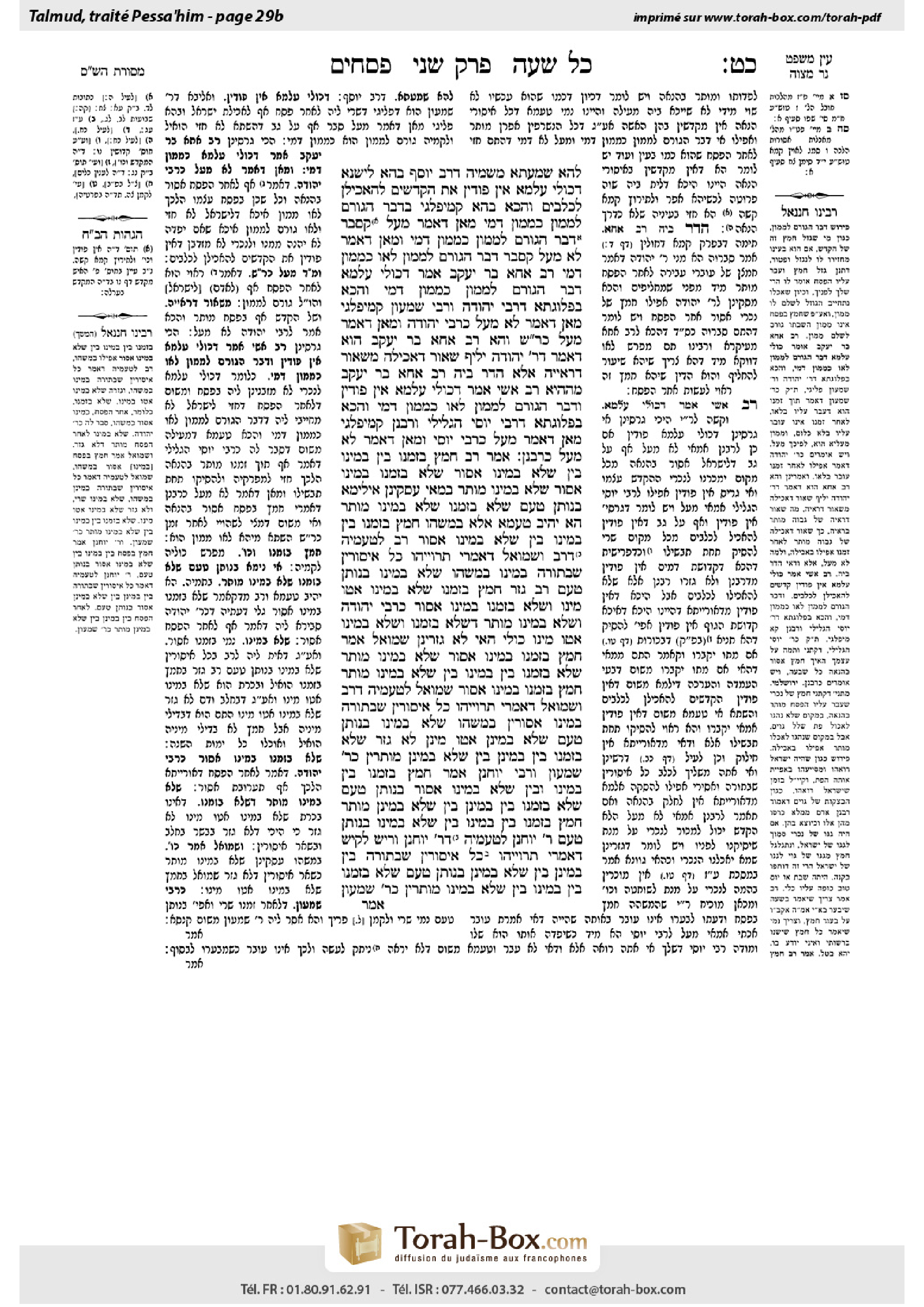 Torah-Box scan of Pesachim 29b