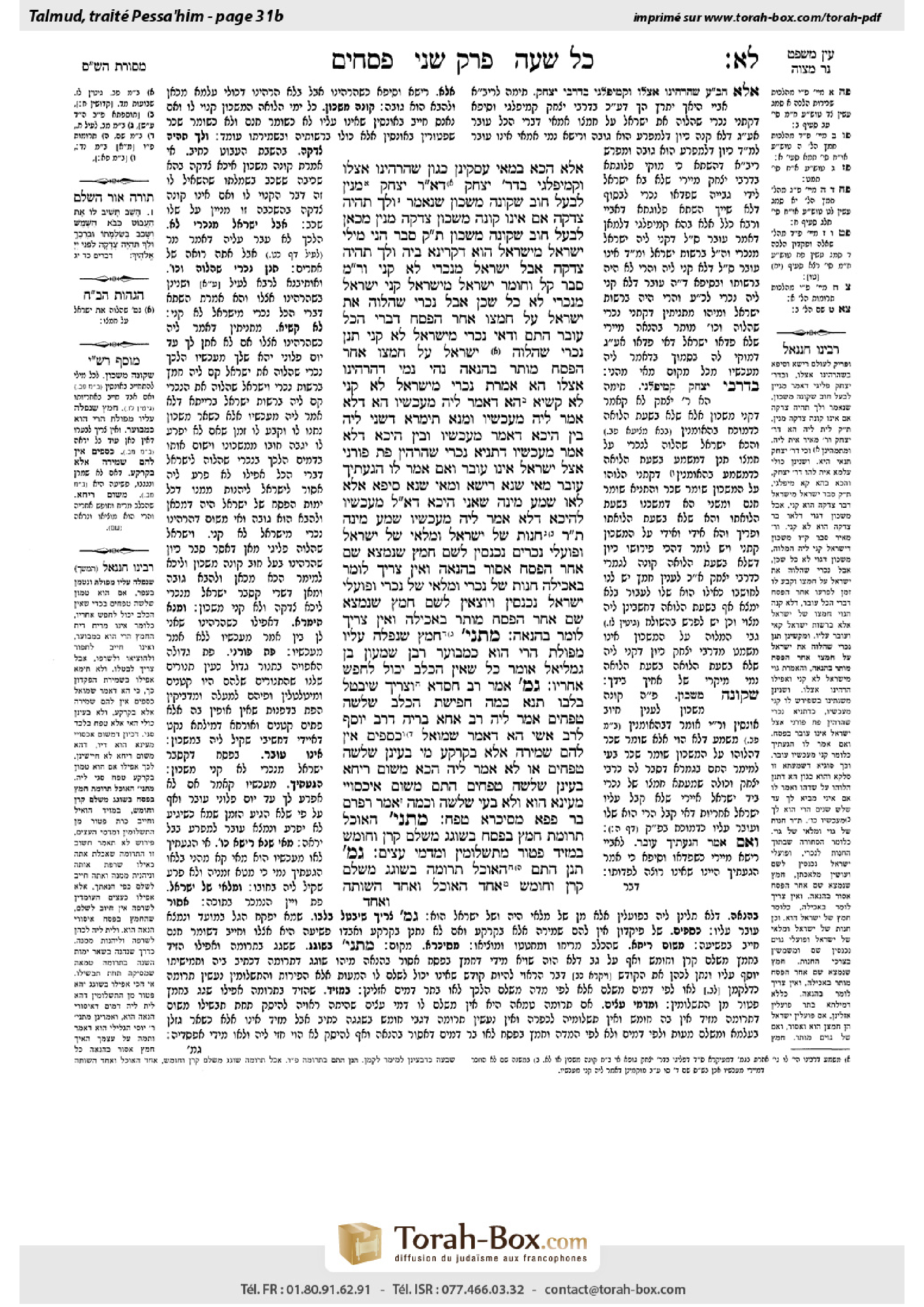 Torah-Box scan of Pesachim 31b