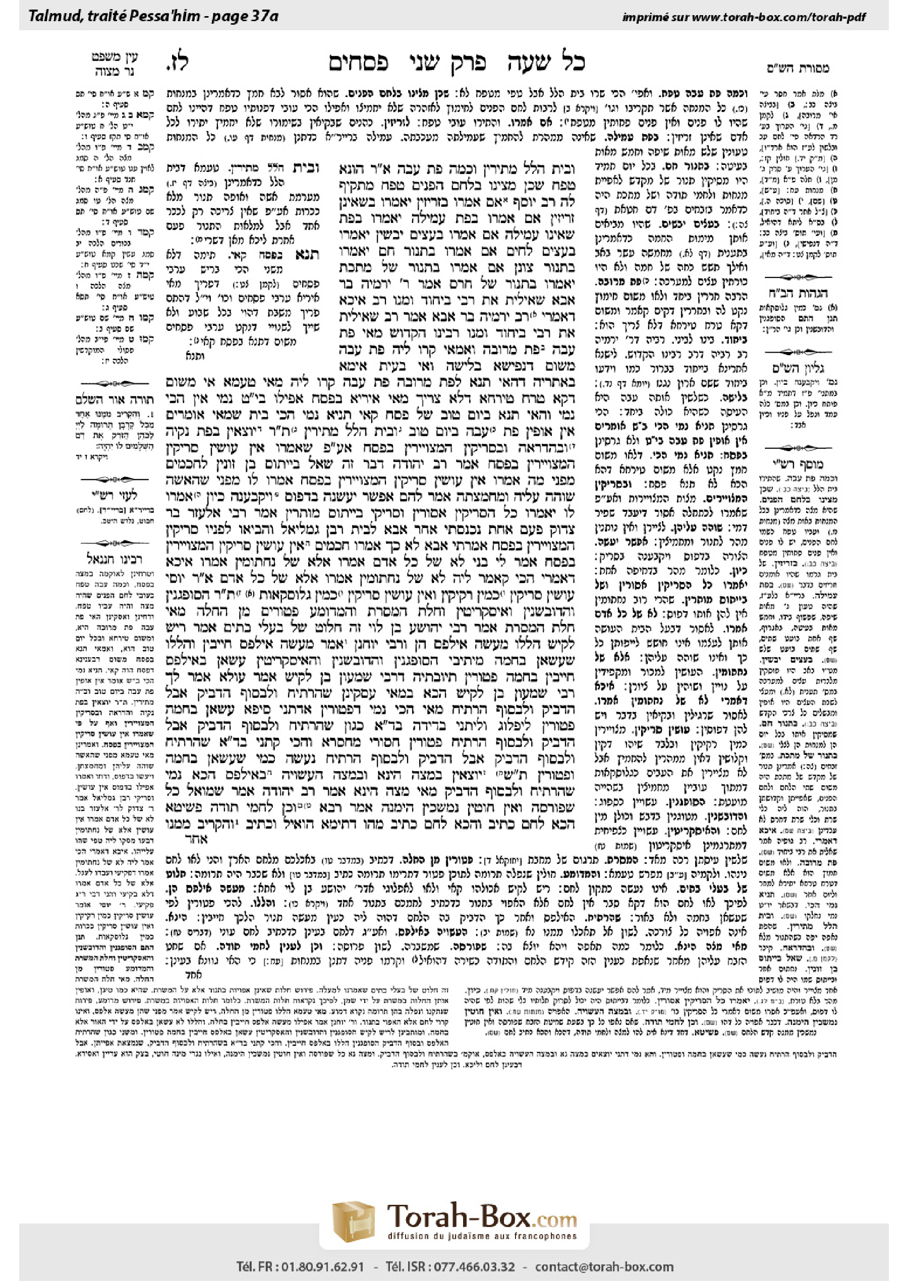 Torah-Box scan of Pesachim 37a