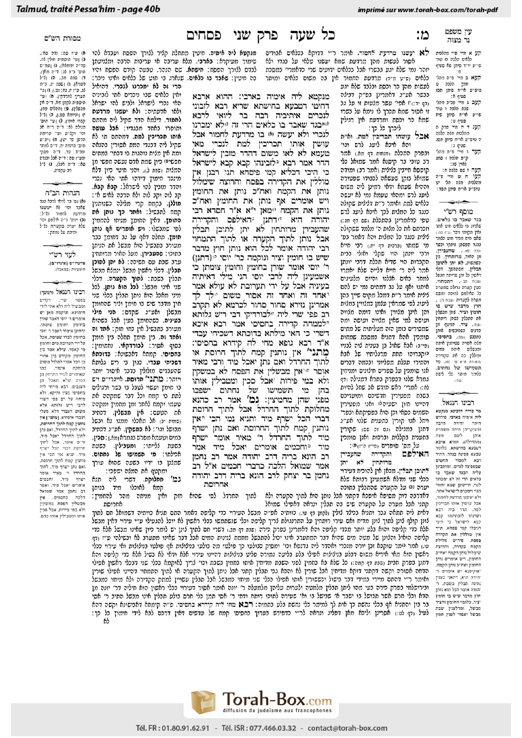 Torah-Box scan of Pesachim 40b
