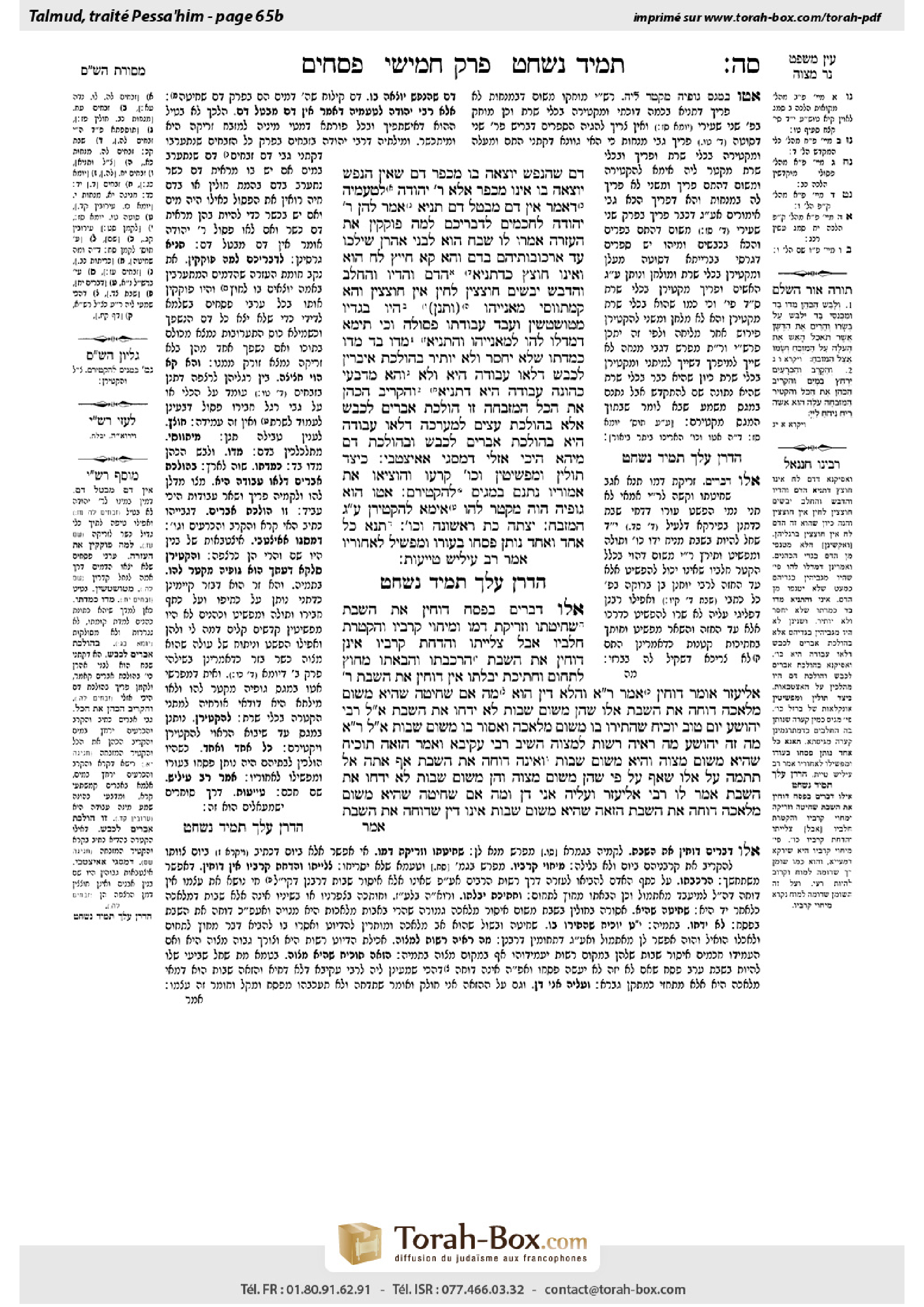 Torah-Box scan of Pesachim 65b