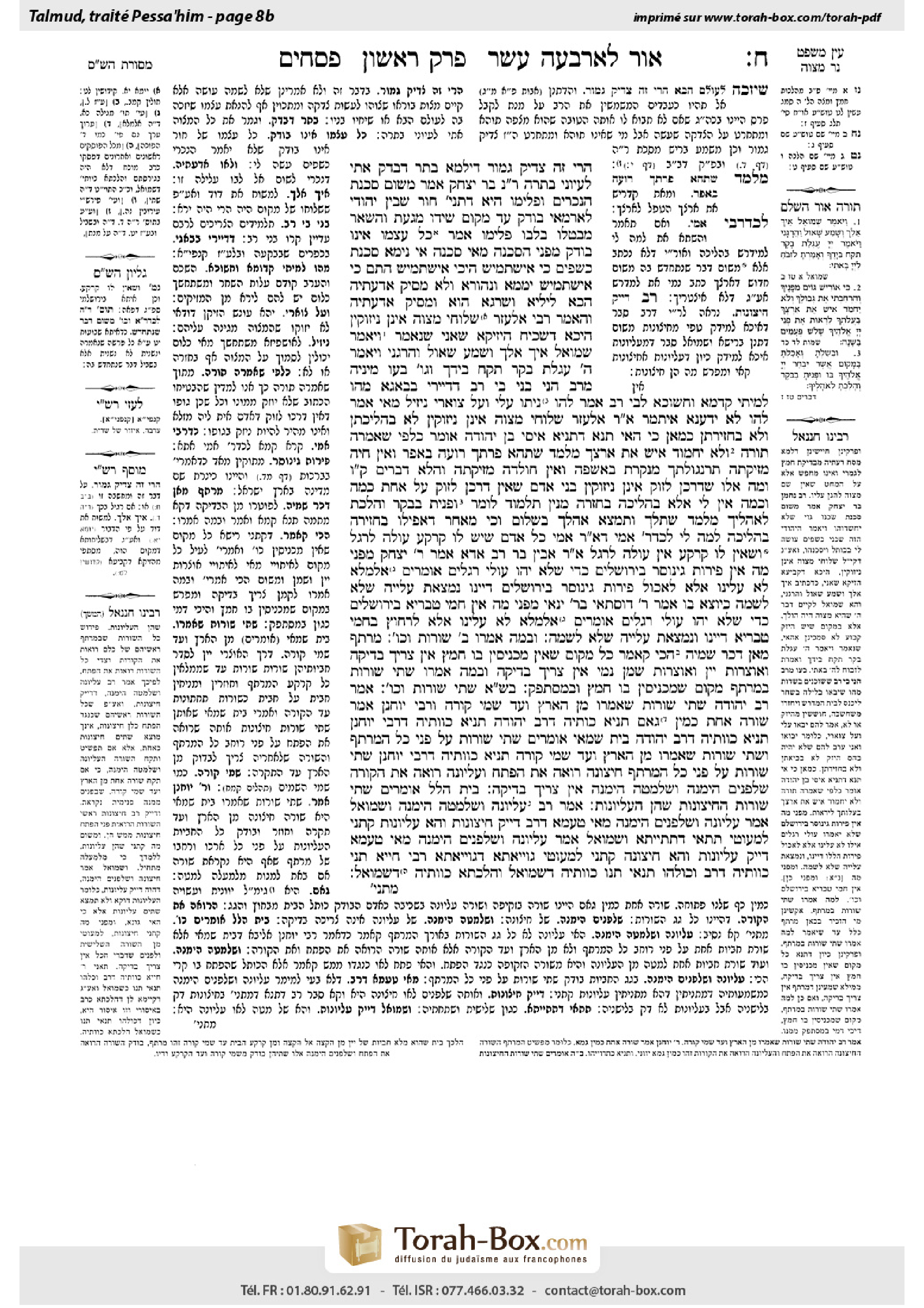 Torah-Box scan of Pesachim 8b