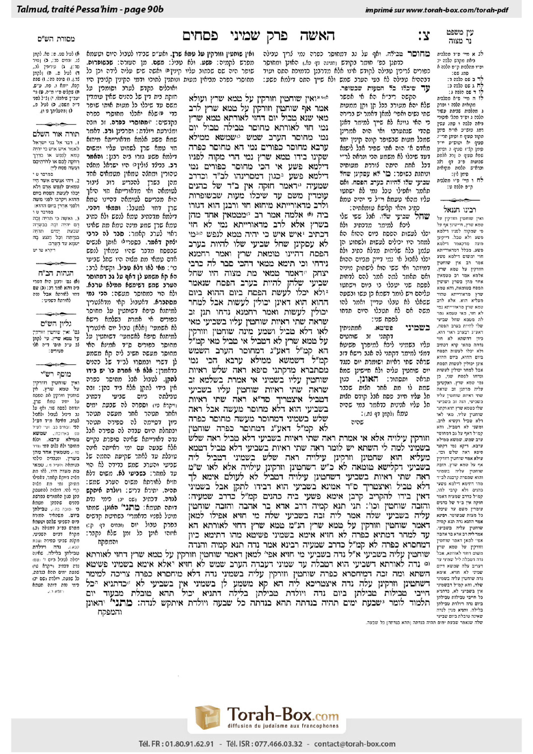 Torah-Box scan of Pesachim 90b