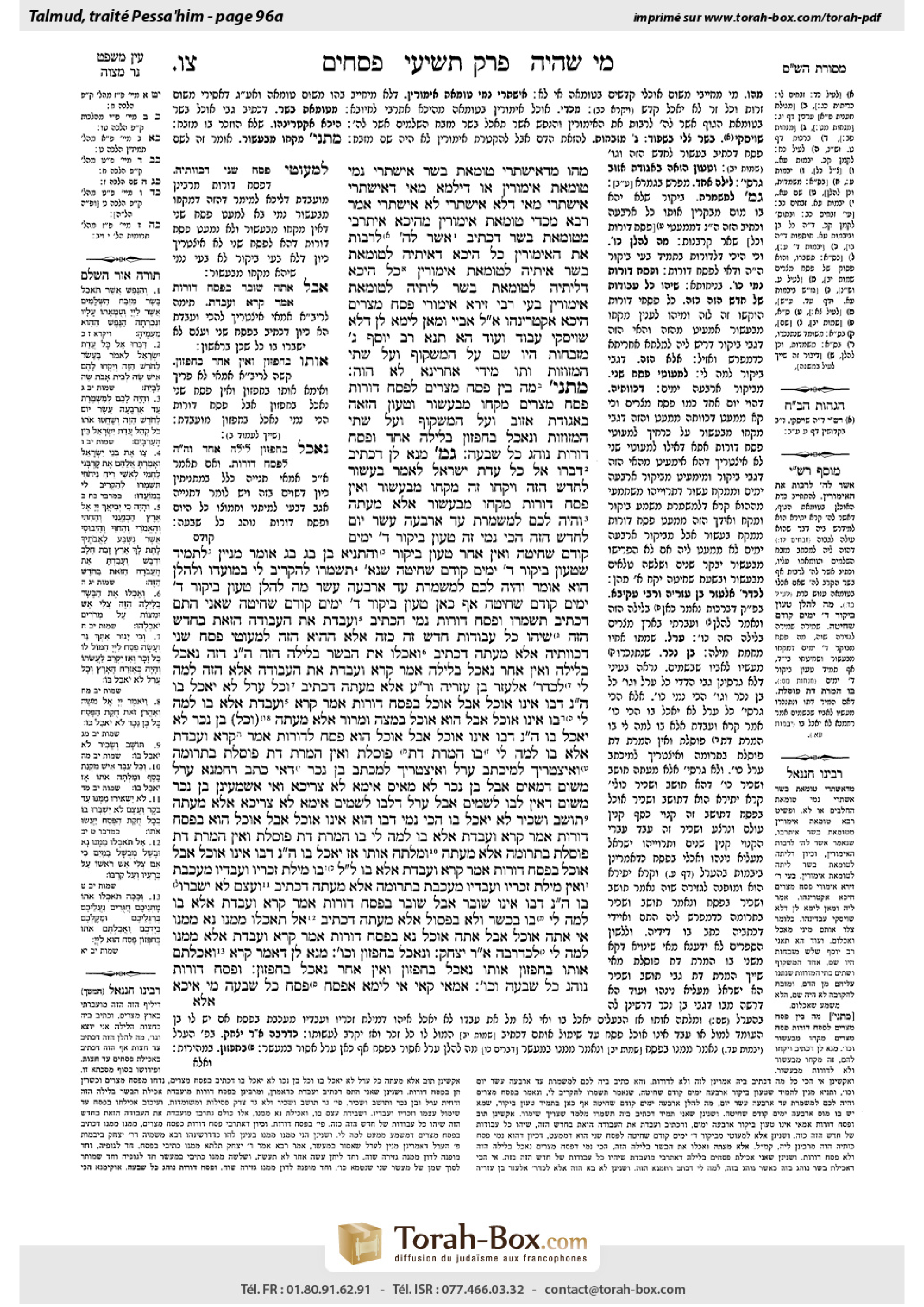 Torah-Box scan of Pesachim 96a