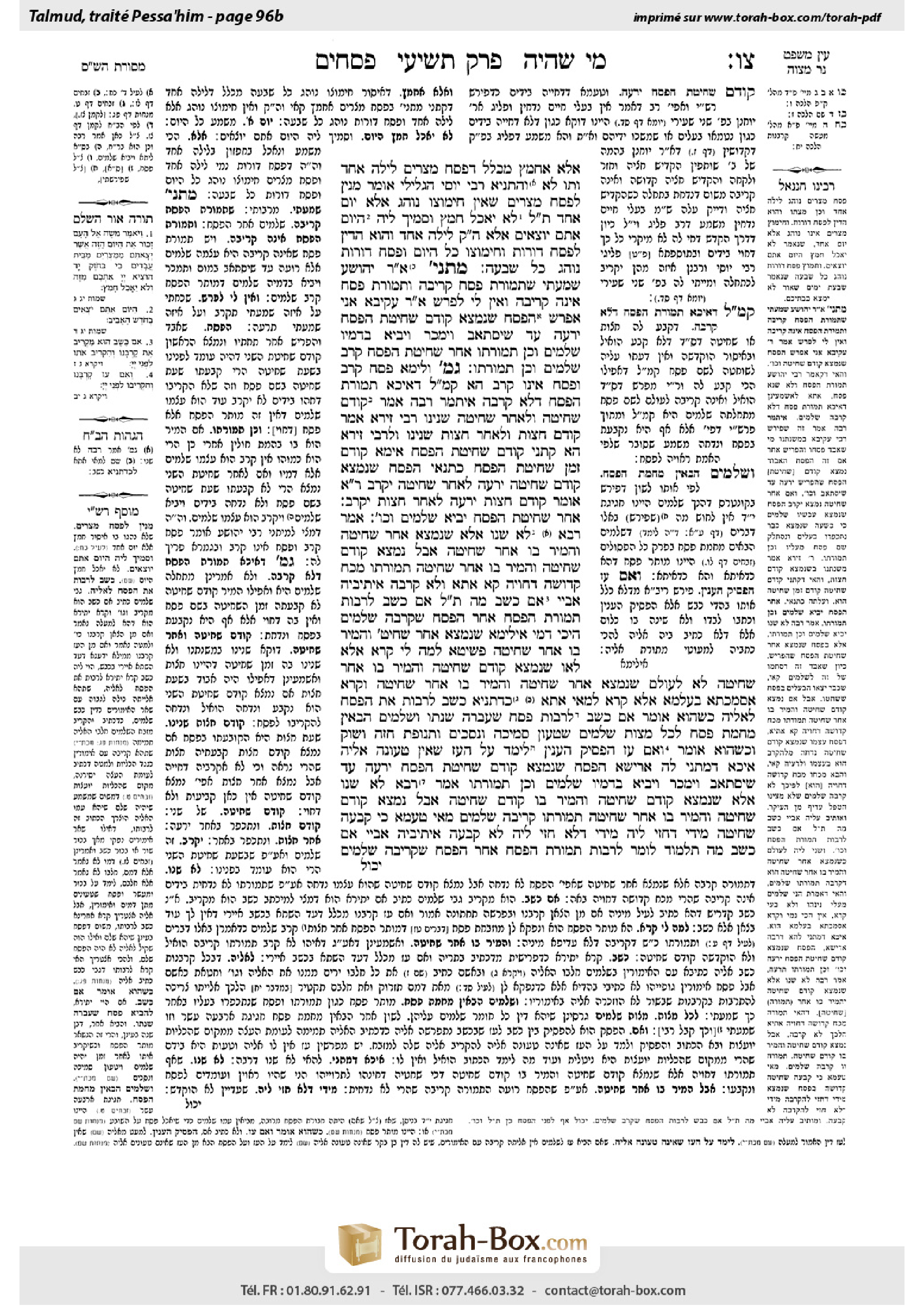 Torah-Box scan of Pesachim 96b