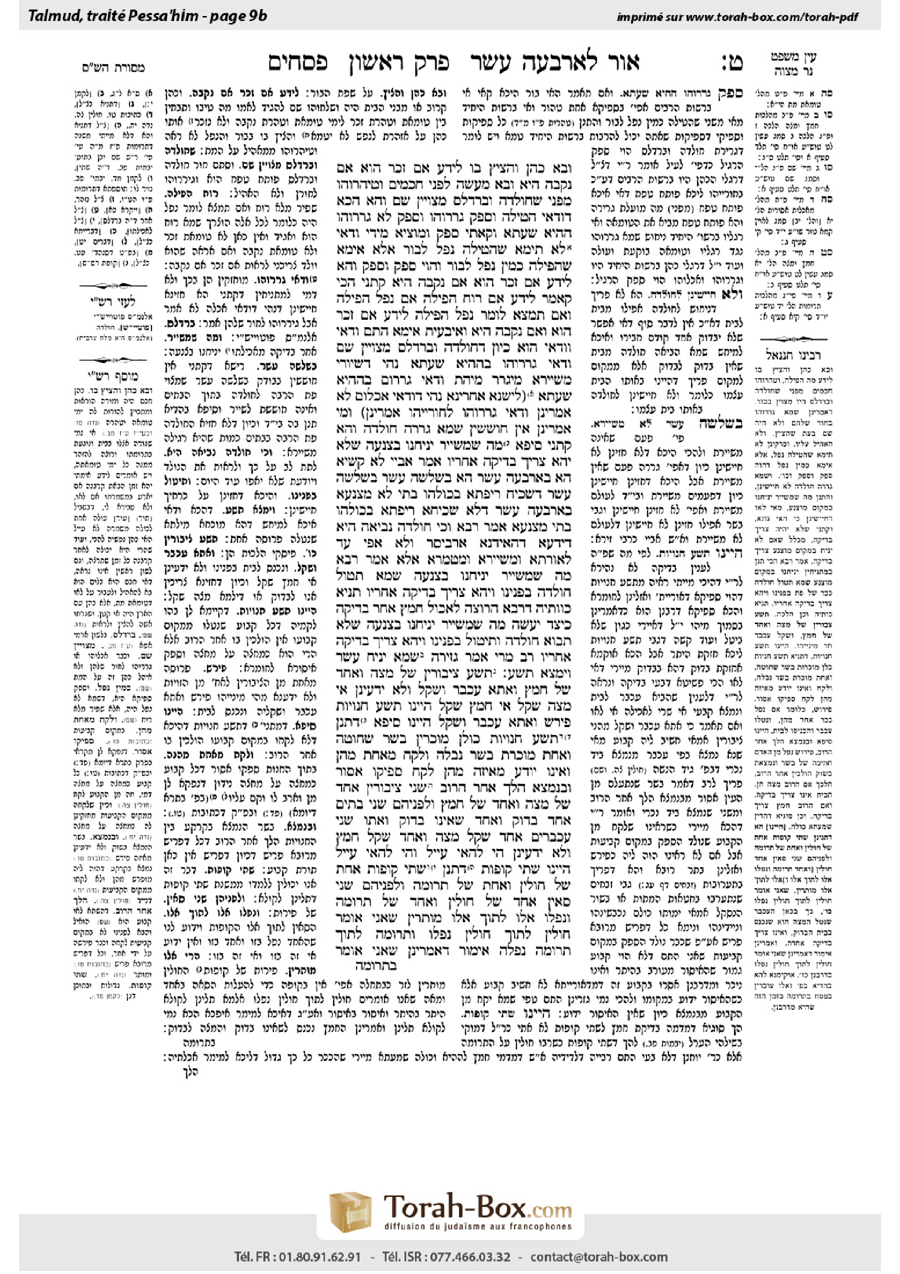 Torah-Box scan of Pesachim 9b