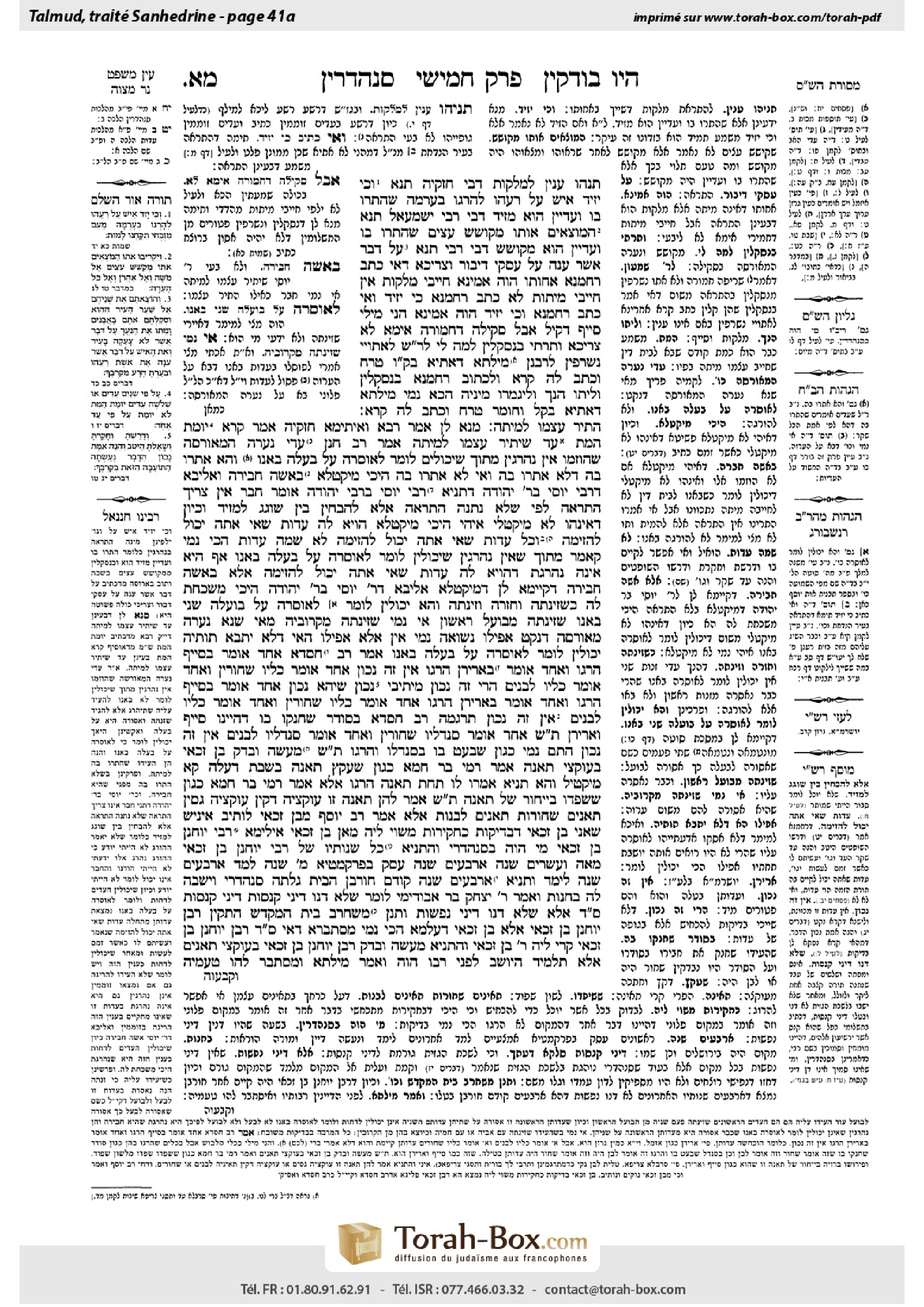 Torah-Box scan of Sanhedrin 41a