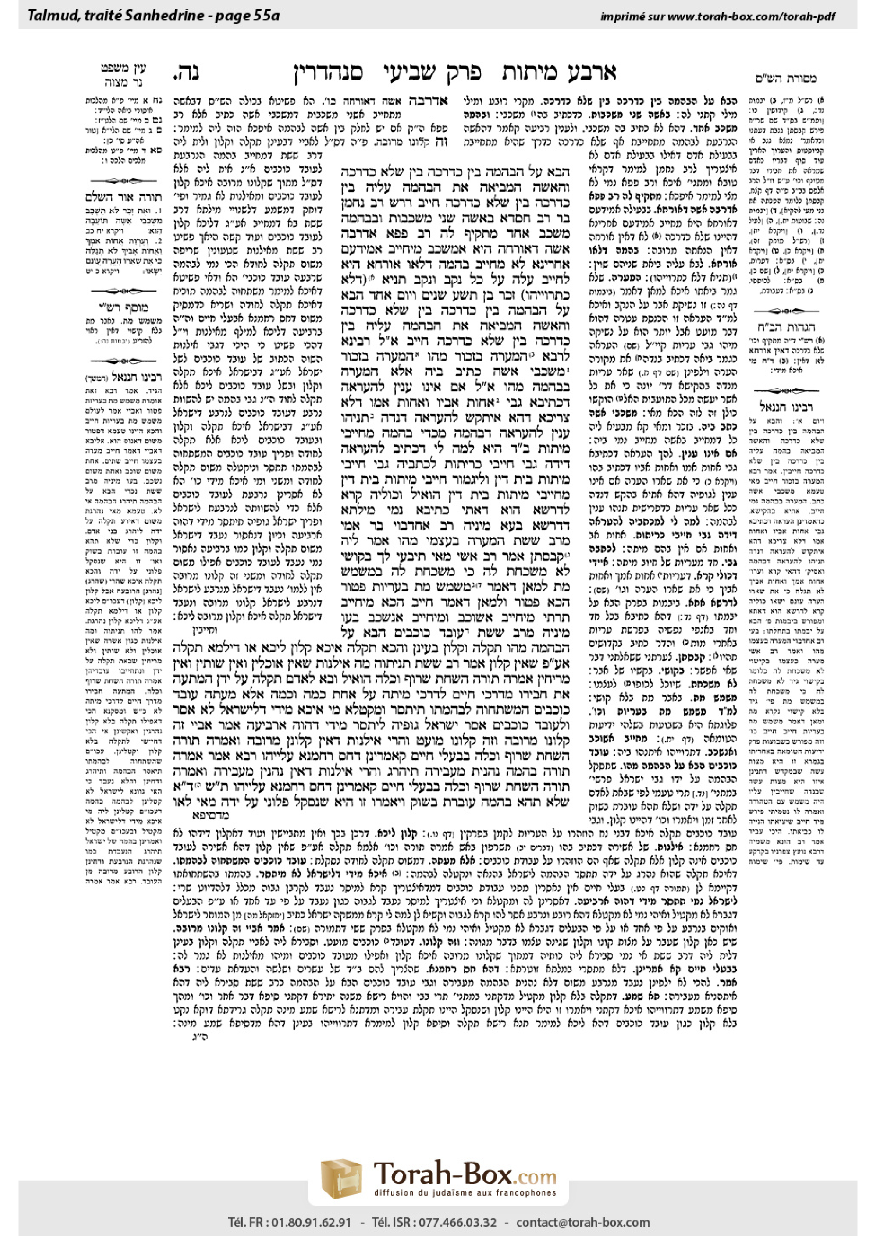 Torah-Box scan of Sanhedrin 55a