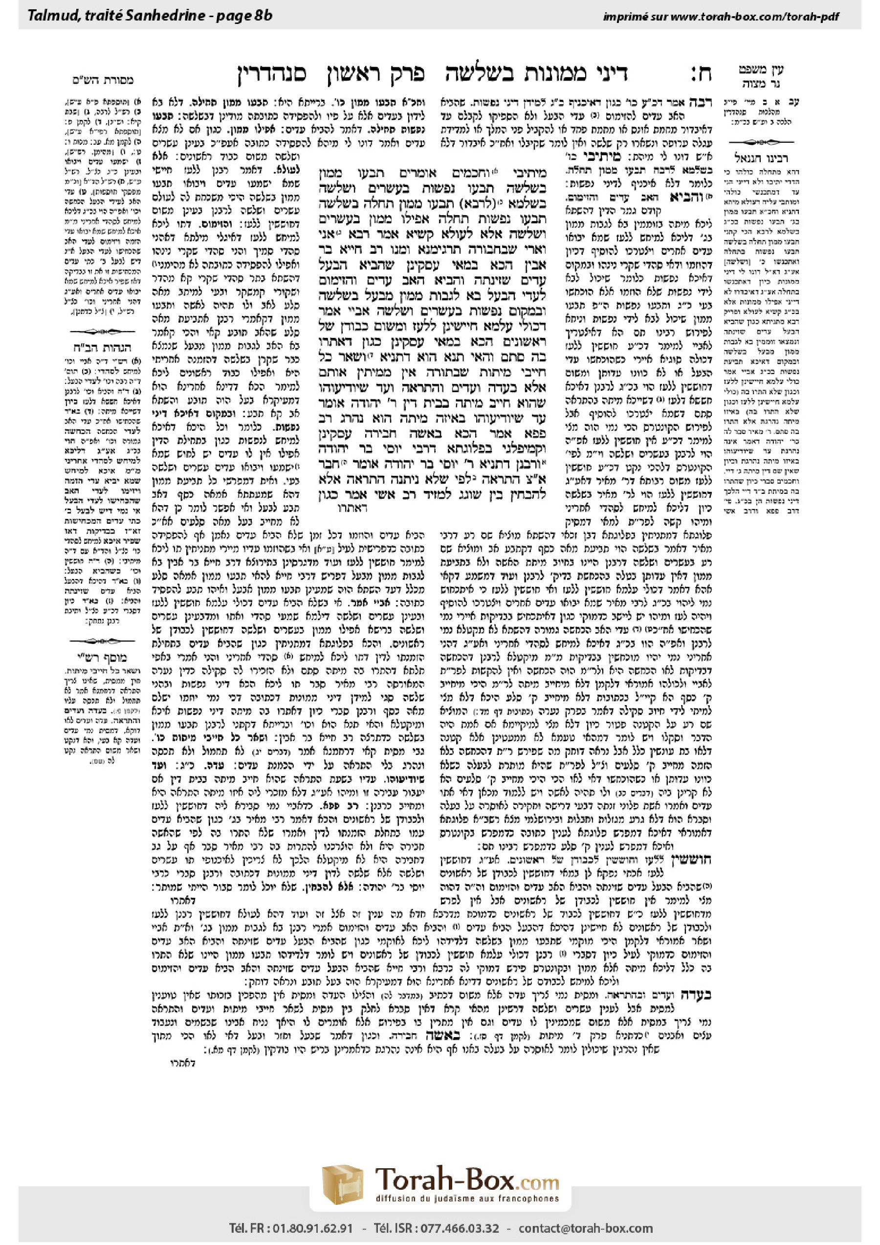Torah-Box scan of Sanhedrin 8b