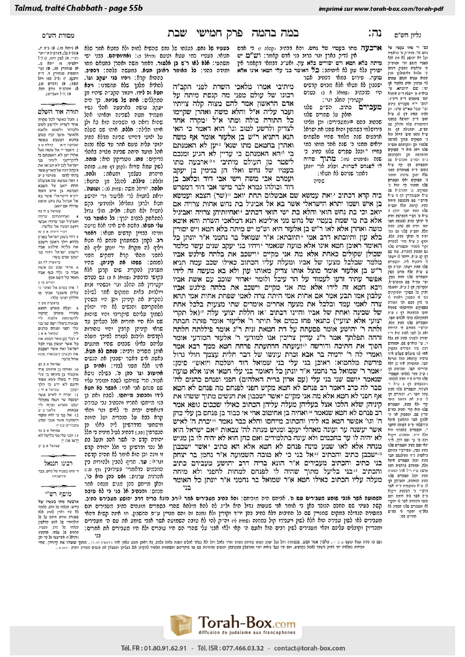 Torah-Box scan of Shabbat 55b