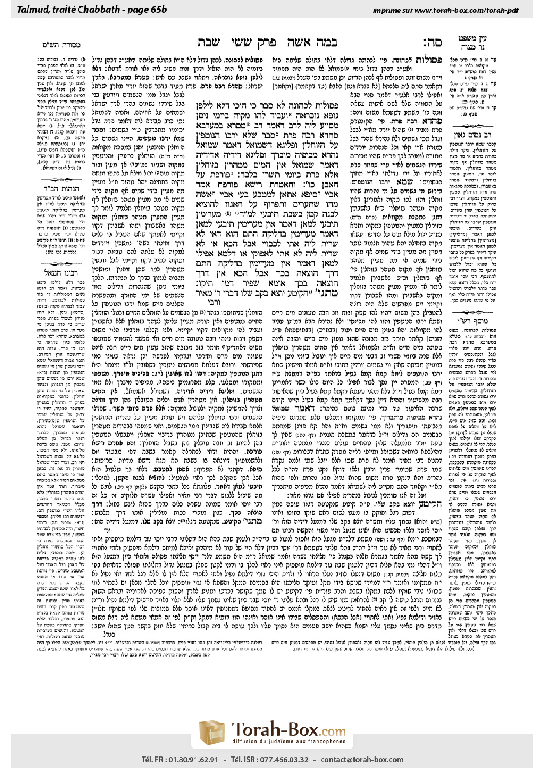 Torah-Box scan of Shabbat 65b