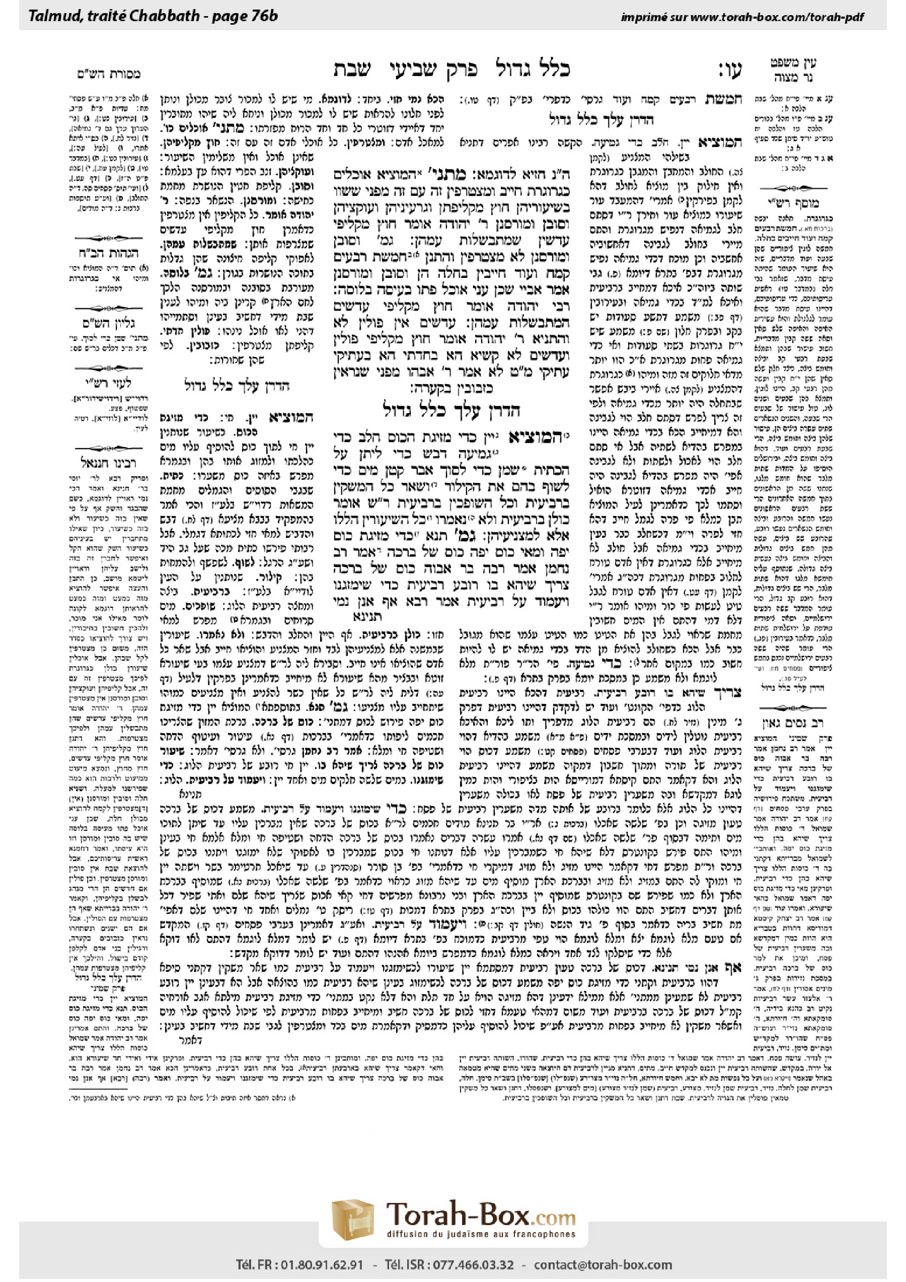 Torah-Box scan of Shabbat 76b