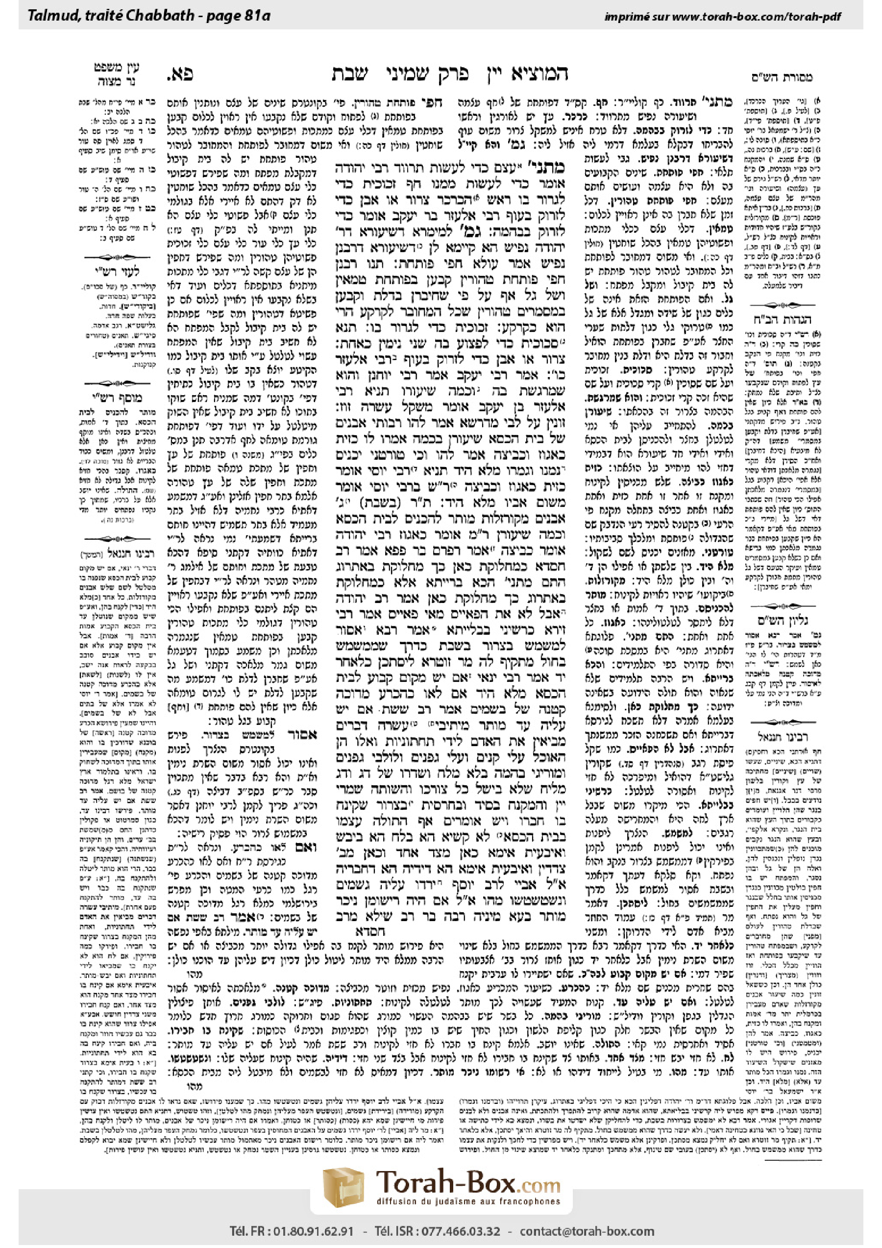 Torah-Box scan of Shabbat 81a