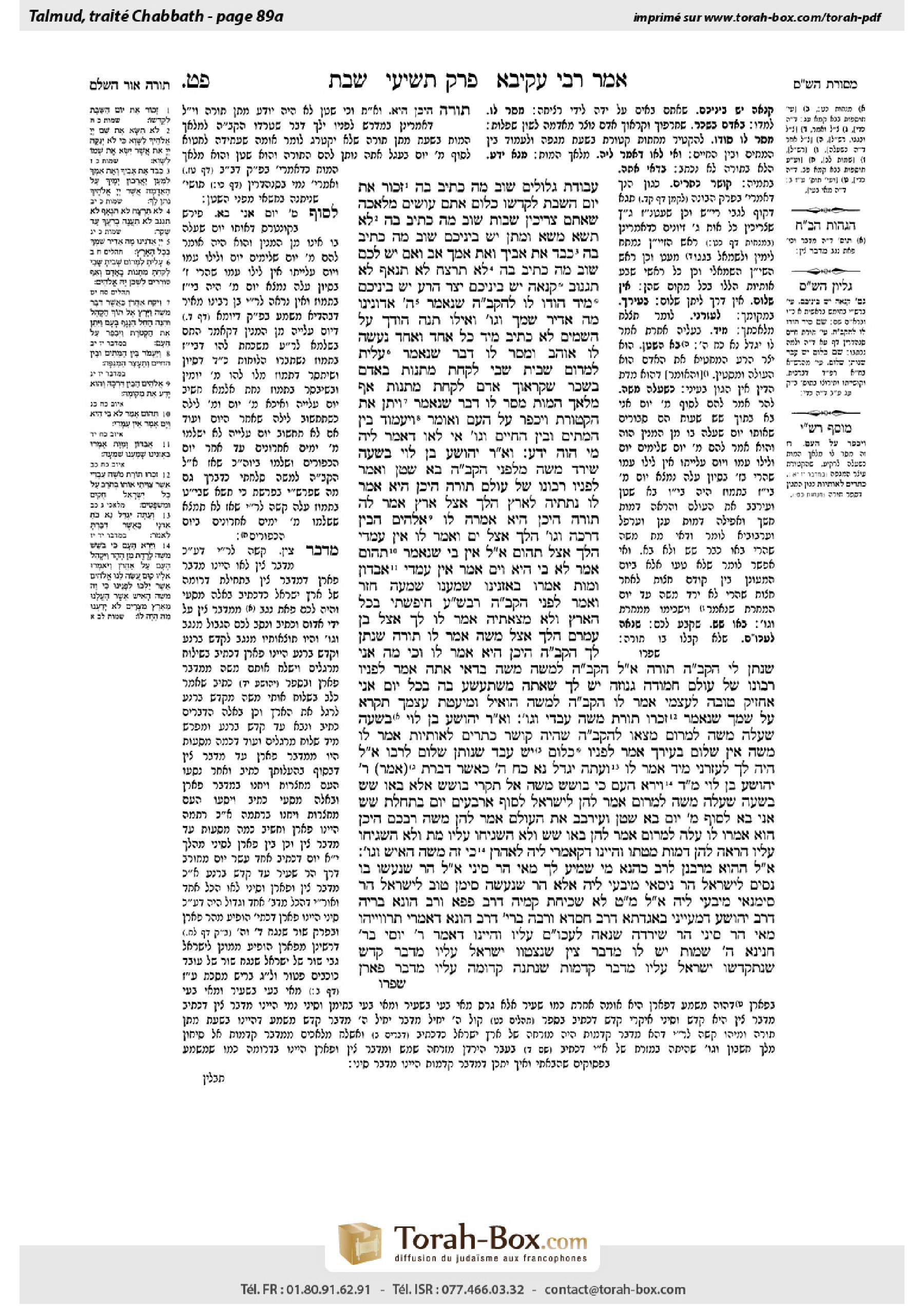Torah-Box scan of Shabbat 89a