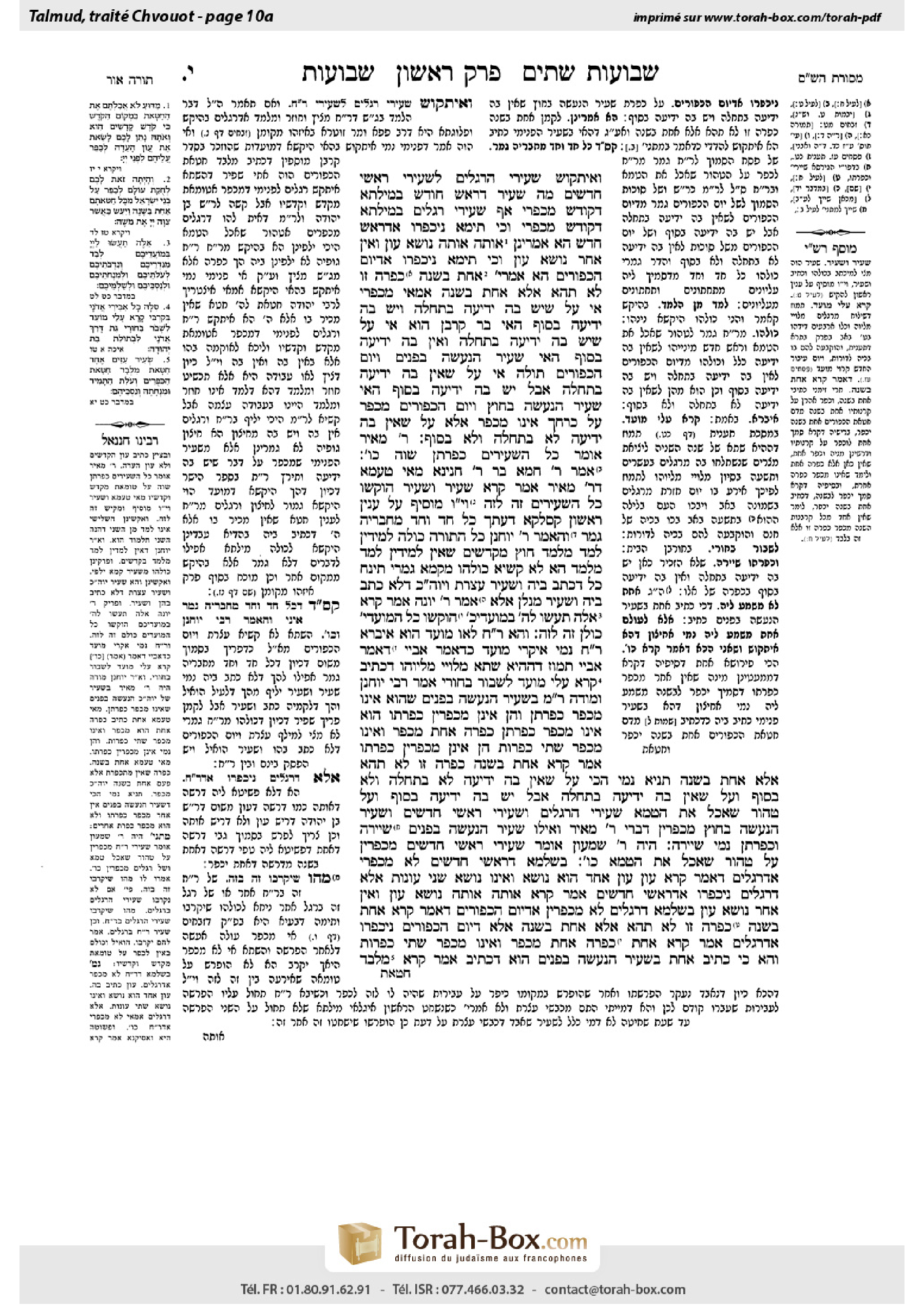 Torah-Box scan of Shevuot 10a