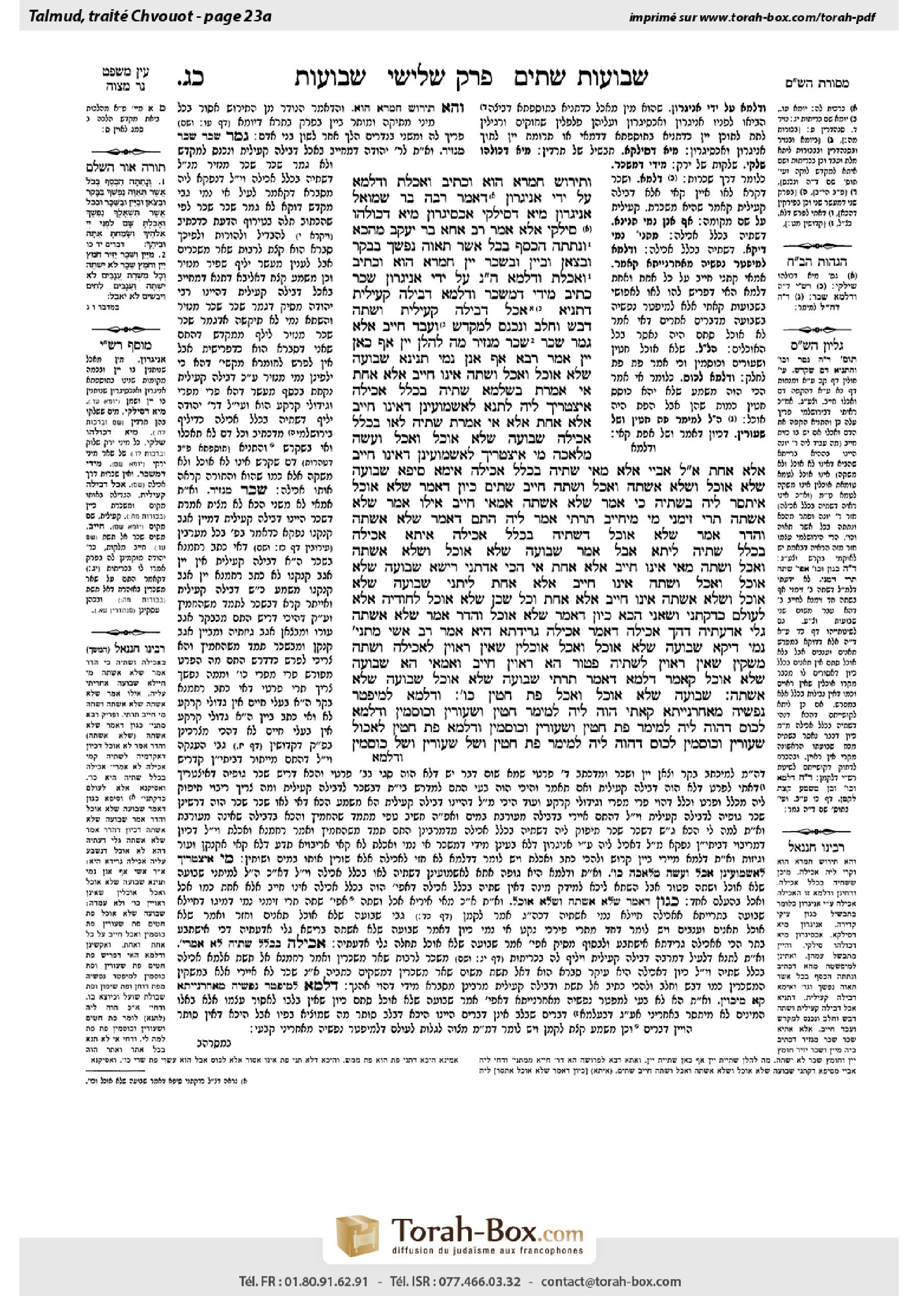 Torah-Box scan of Shevuot 23a