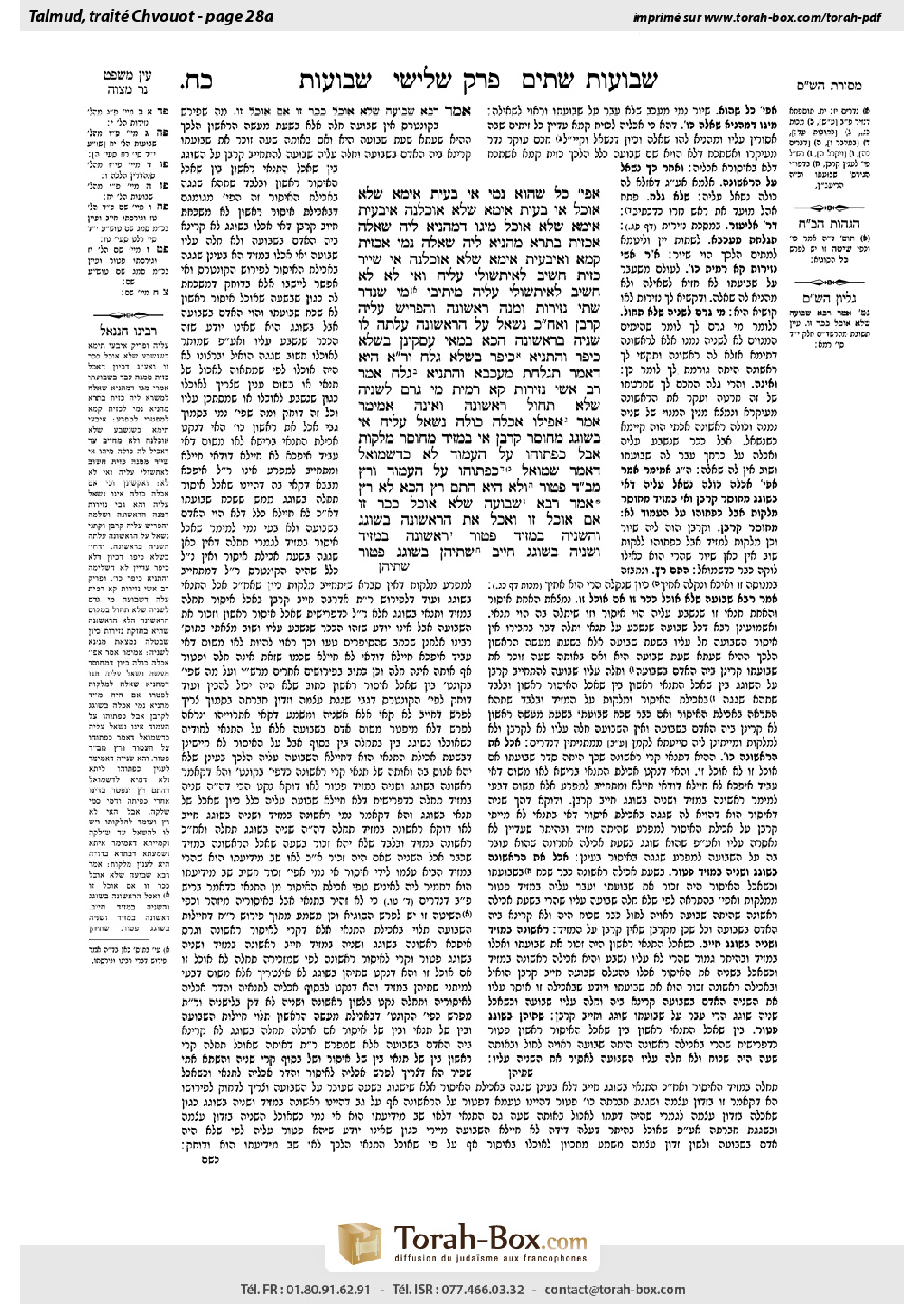 Torah-Box scan of Shevuot 28a