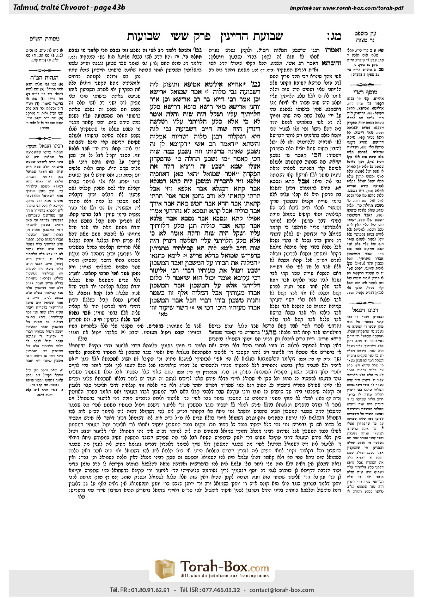 Torah-Box scan of Shevuot 43b