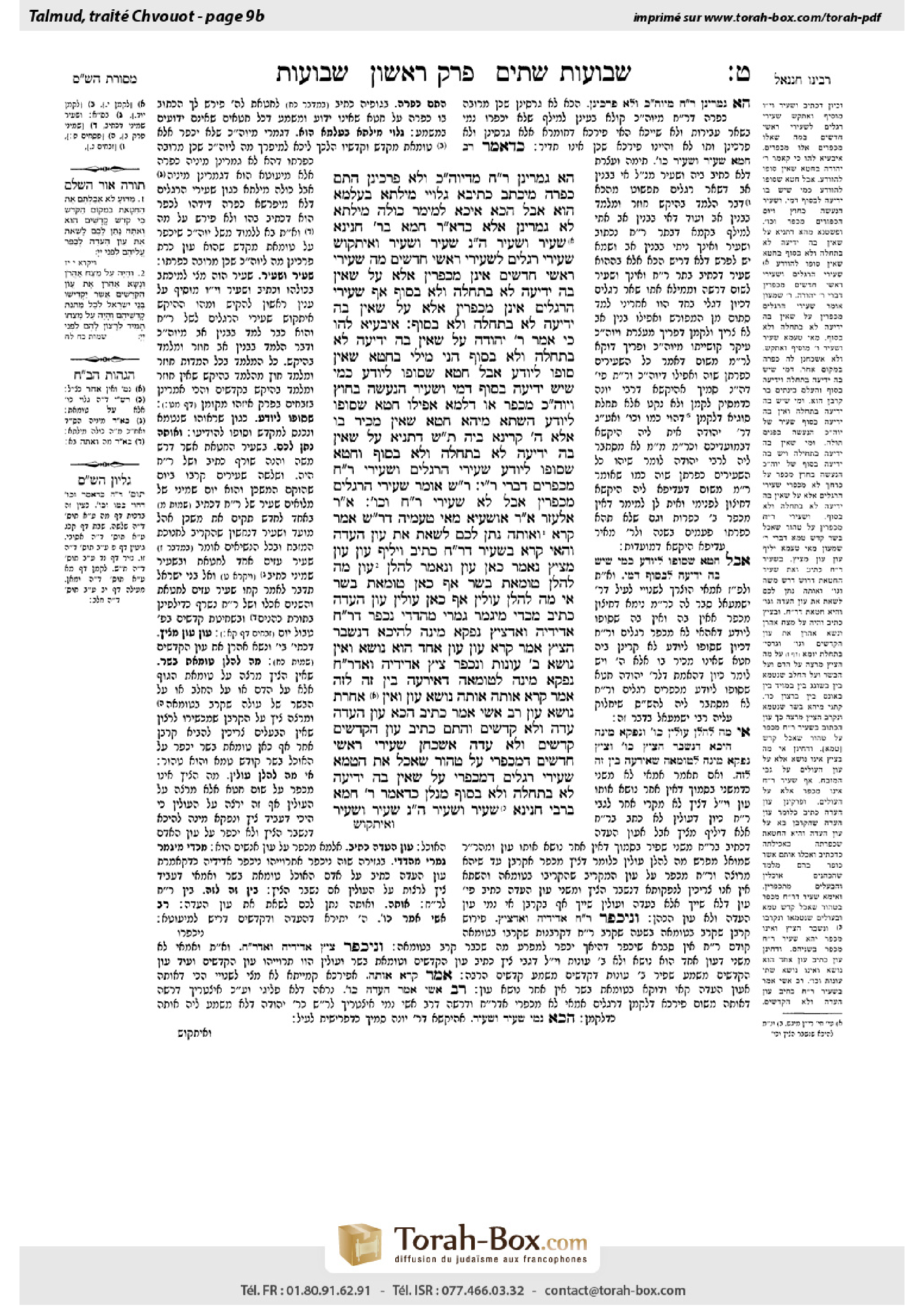 Torah-Box scan of Shevuot 9b