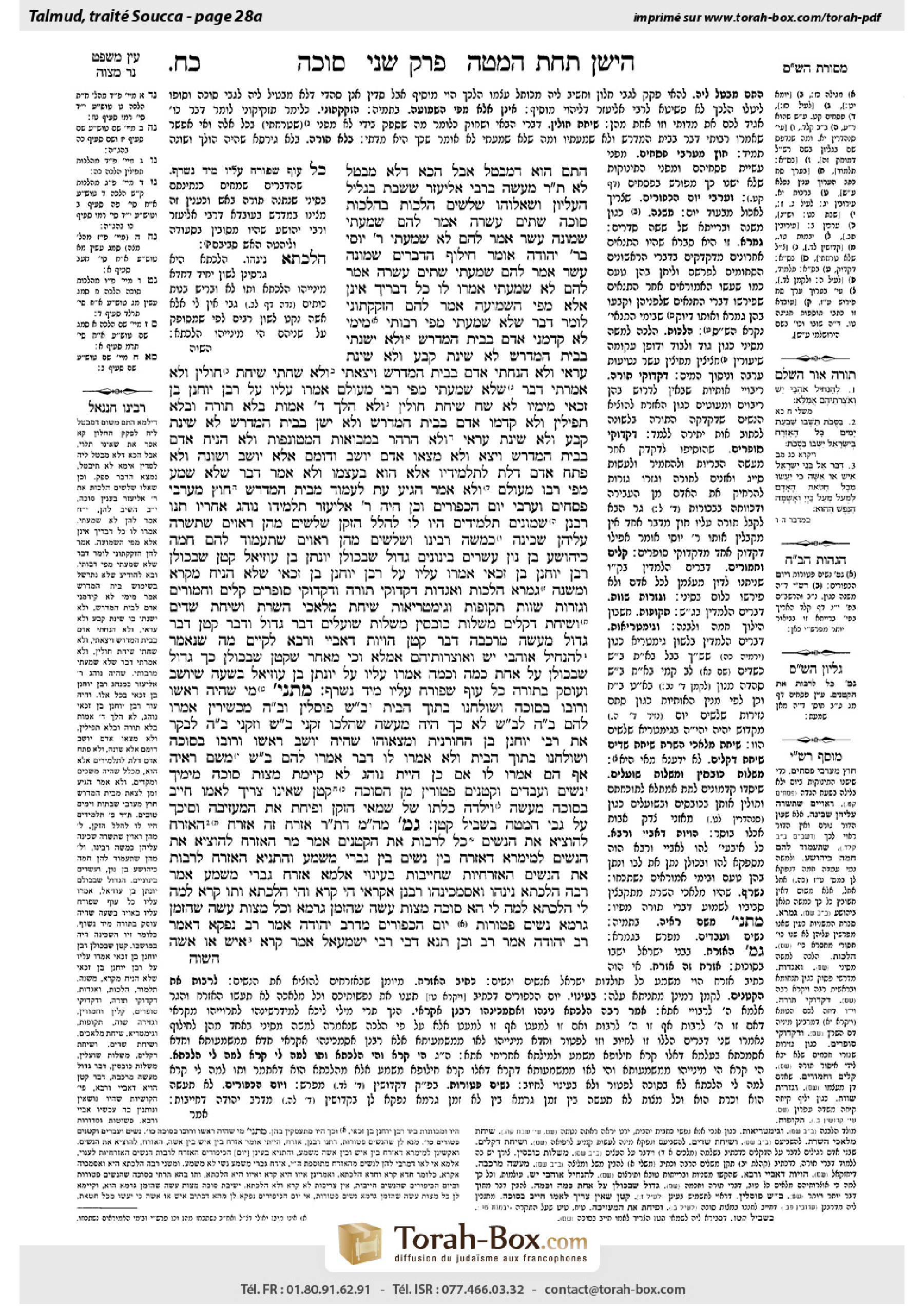 Torah-Box scan of Sukkah 28a