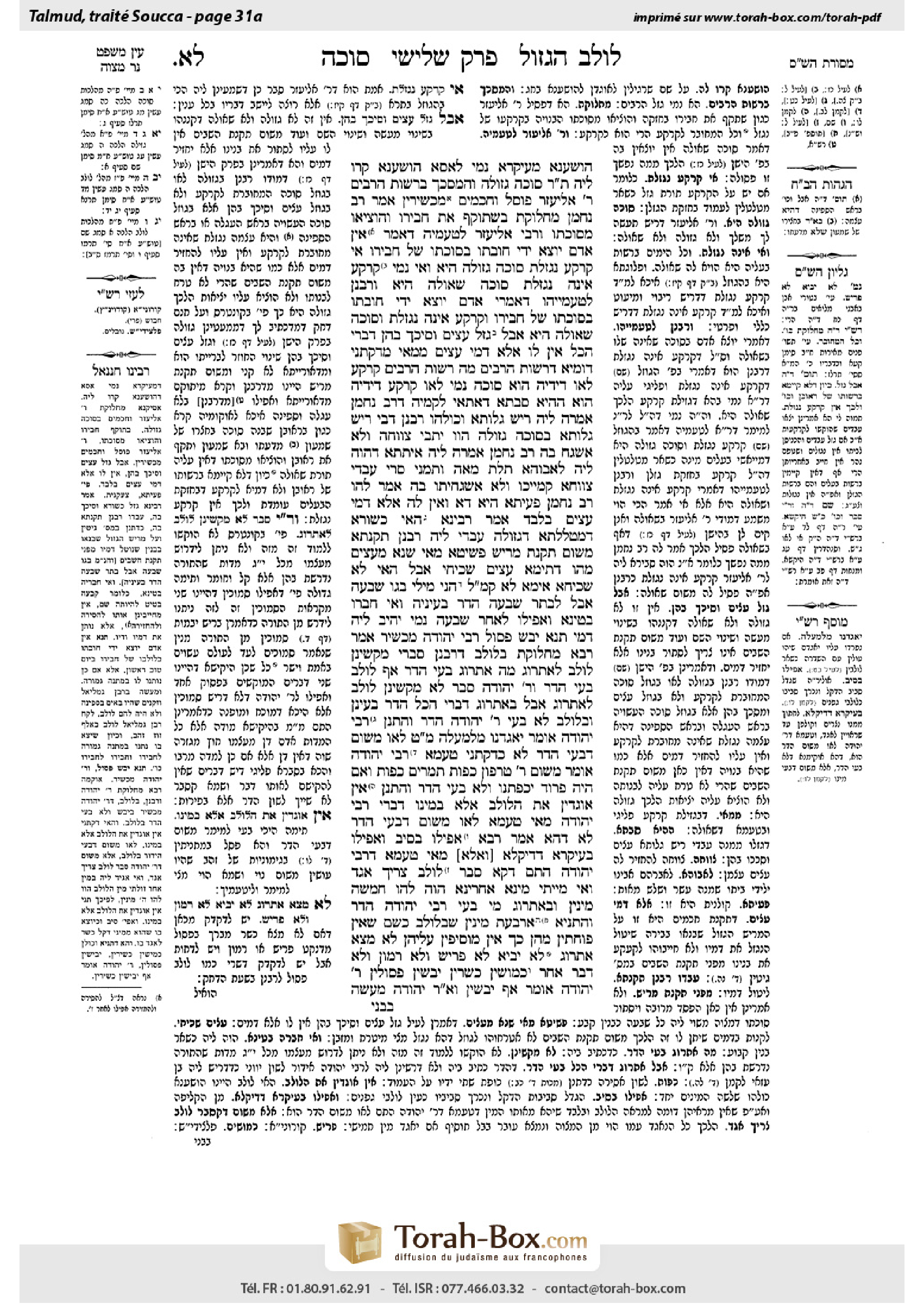 Torah-Box scan of Sukkah 31a