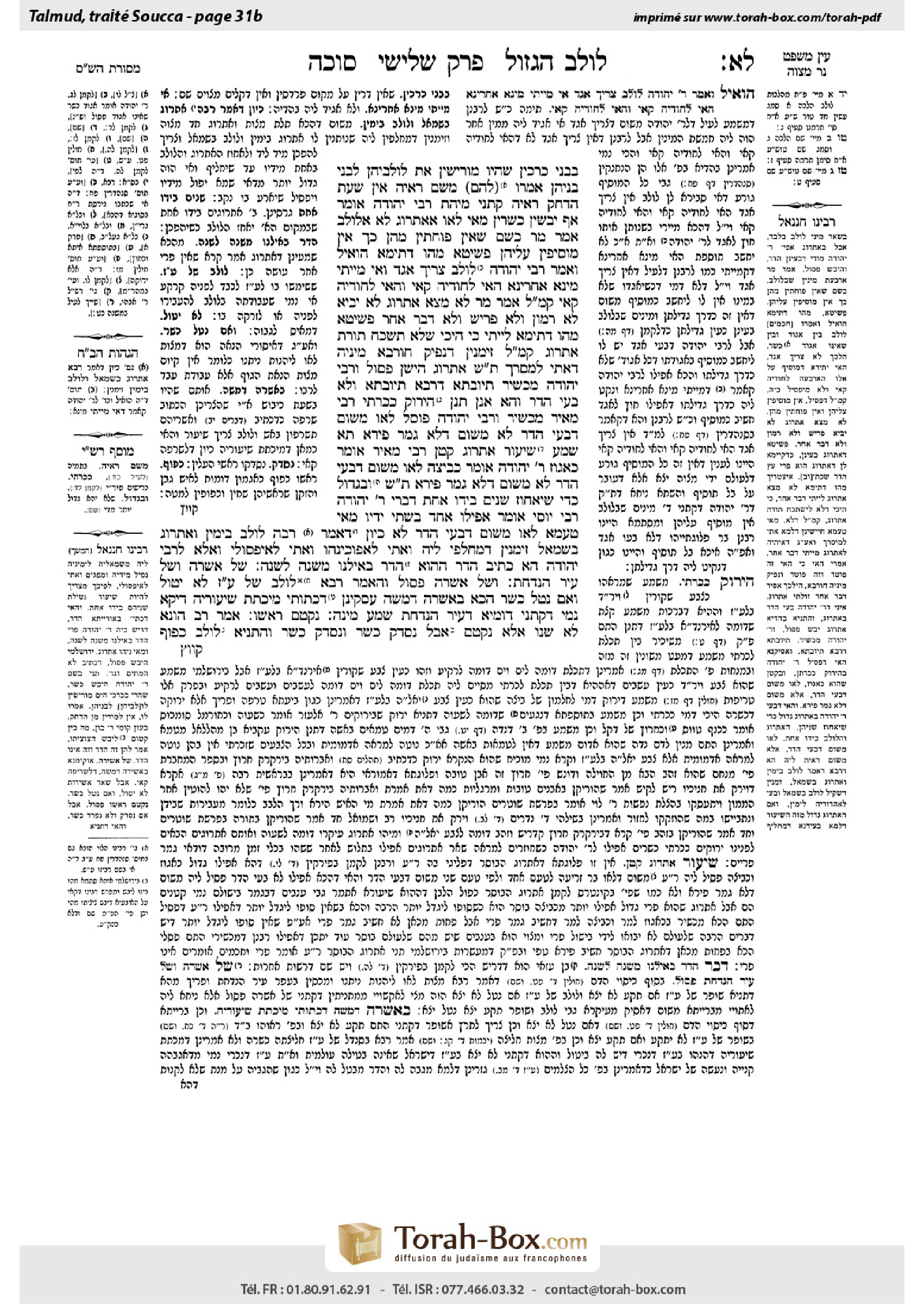 Torah-Box scan of Sukkah 31b