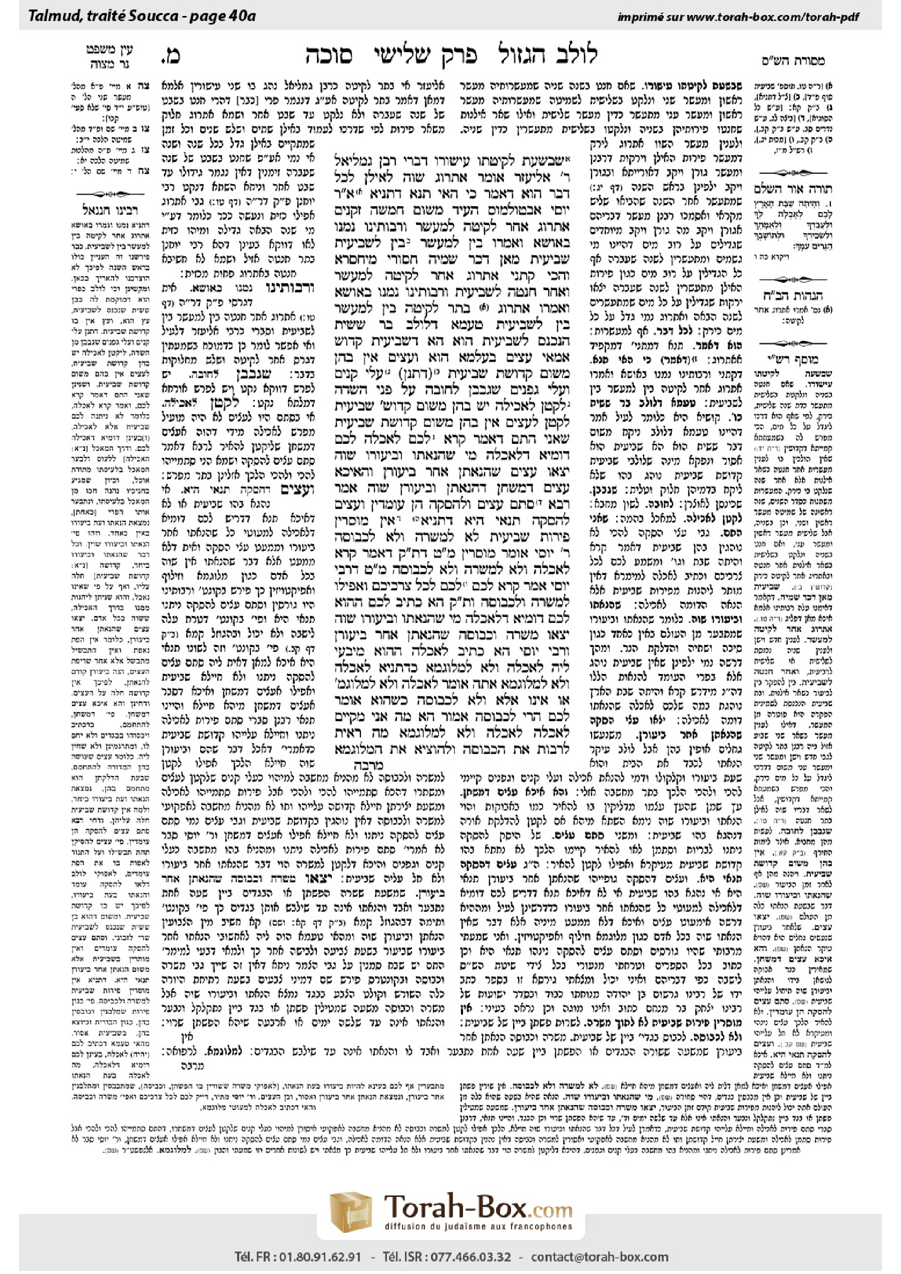 Torah-Box scan of Sukkah 40a