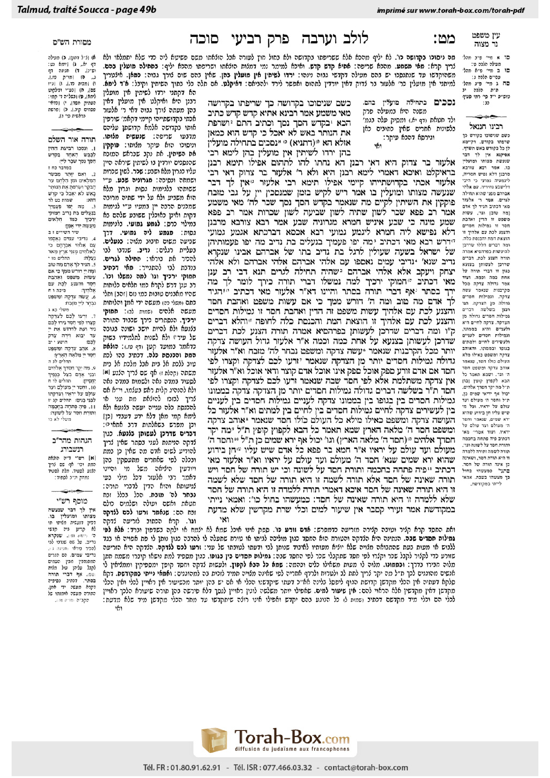 Torah-Box scan of Sukkah 49b