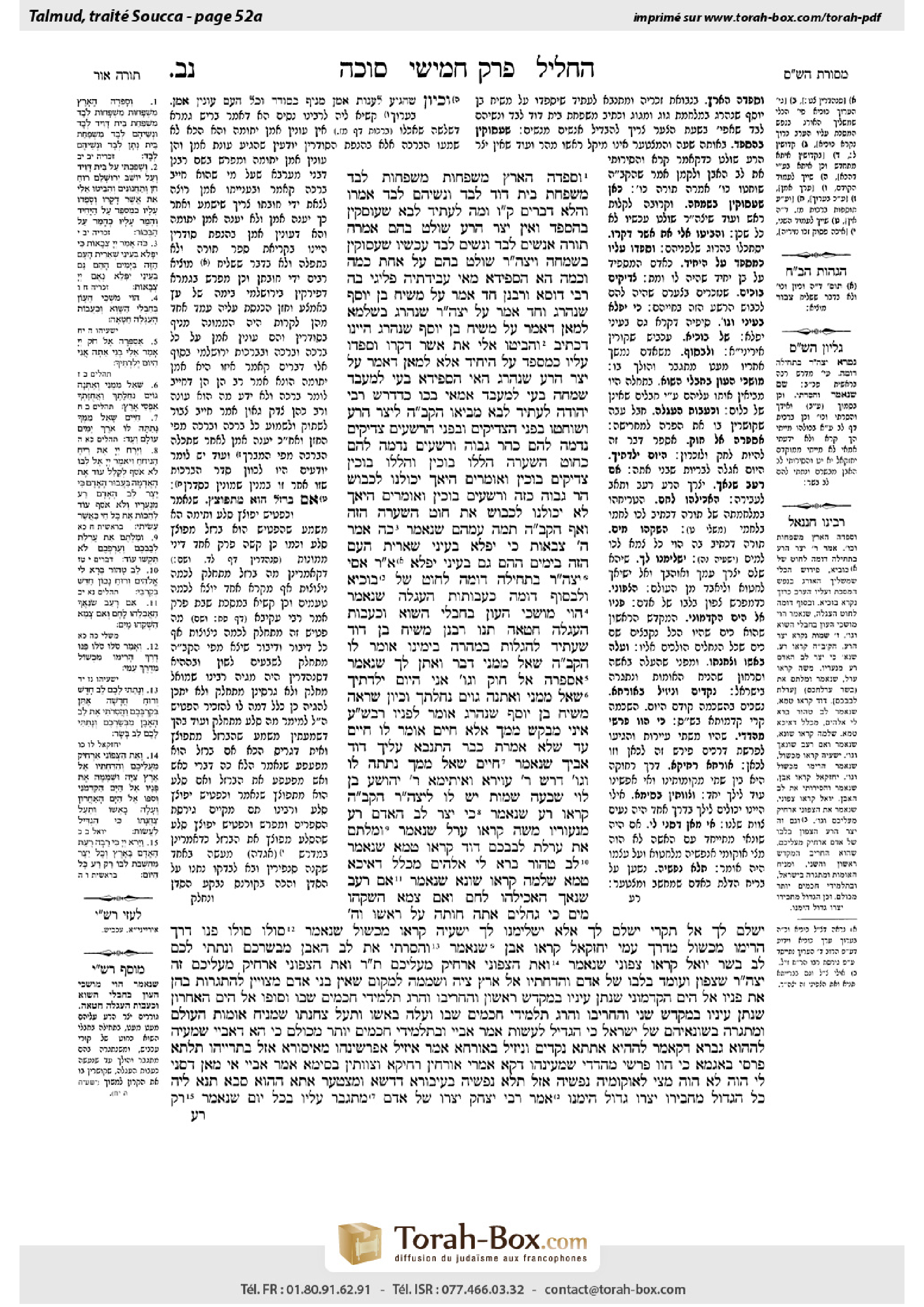 Torah-Box scan of Sukkah 52a