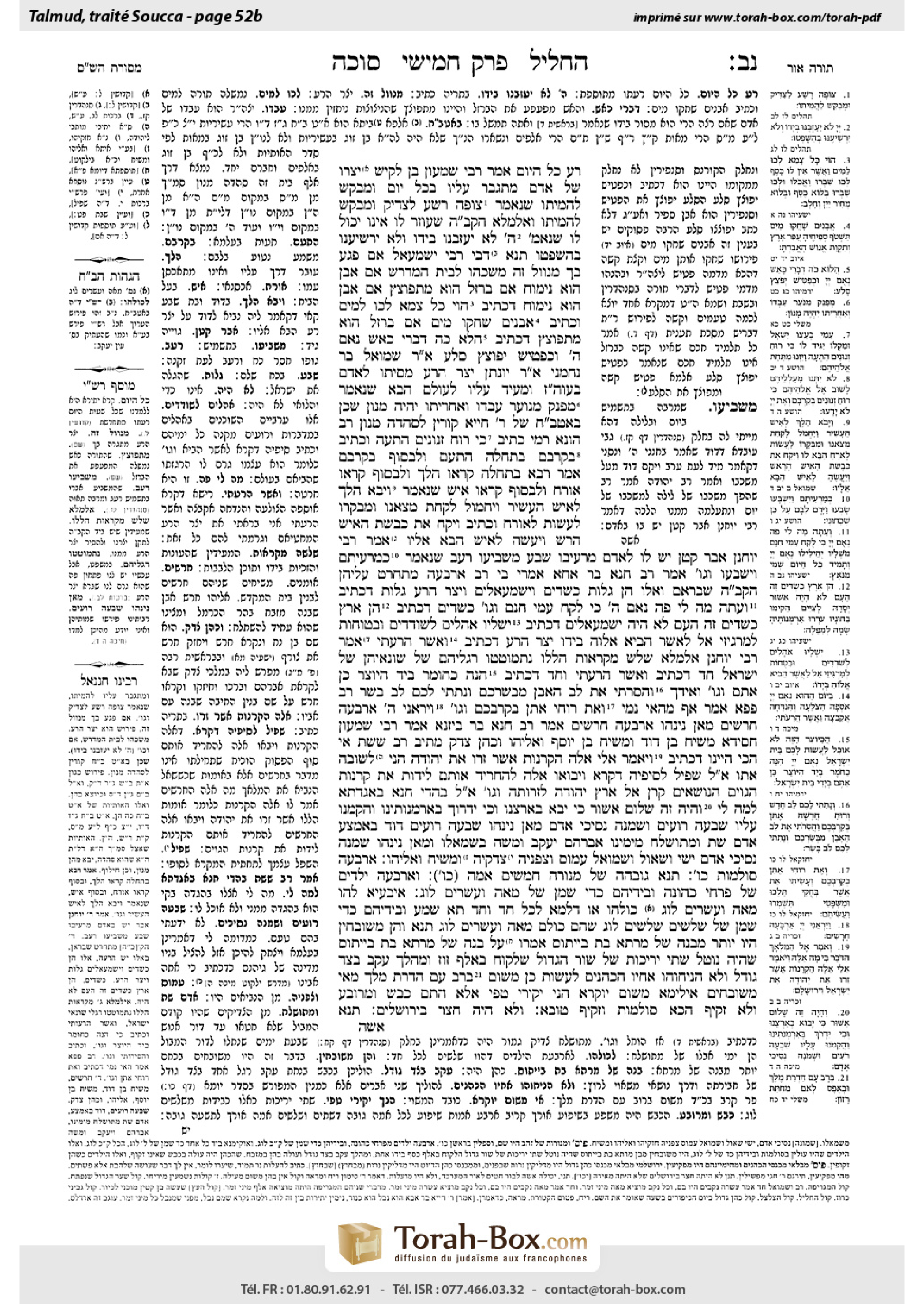 Torah-Box scan of Sukkah 52b