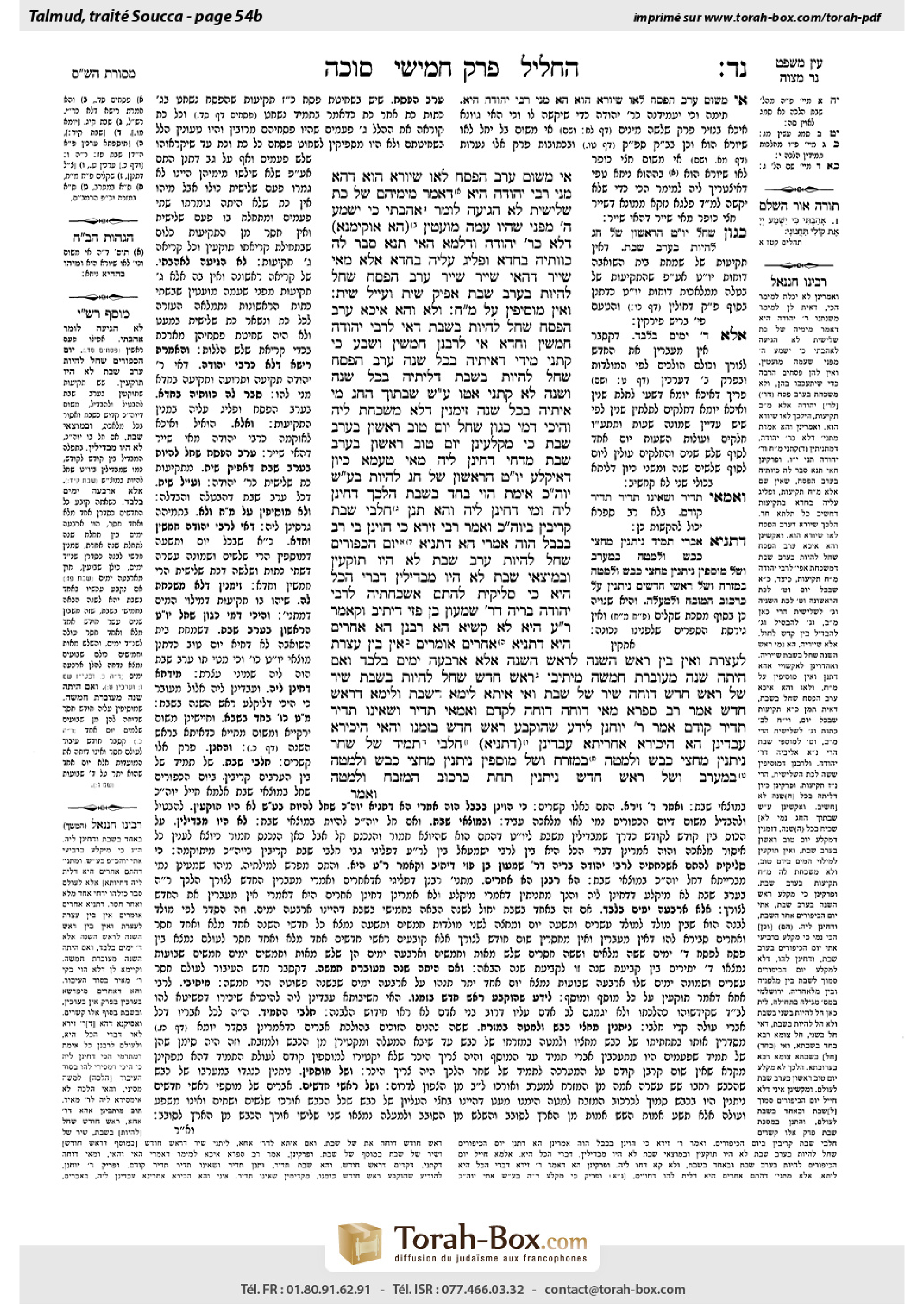 Torah-Box scan of Sukkah 54b