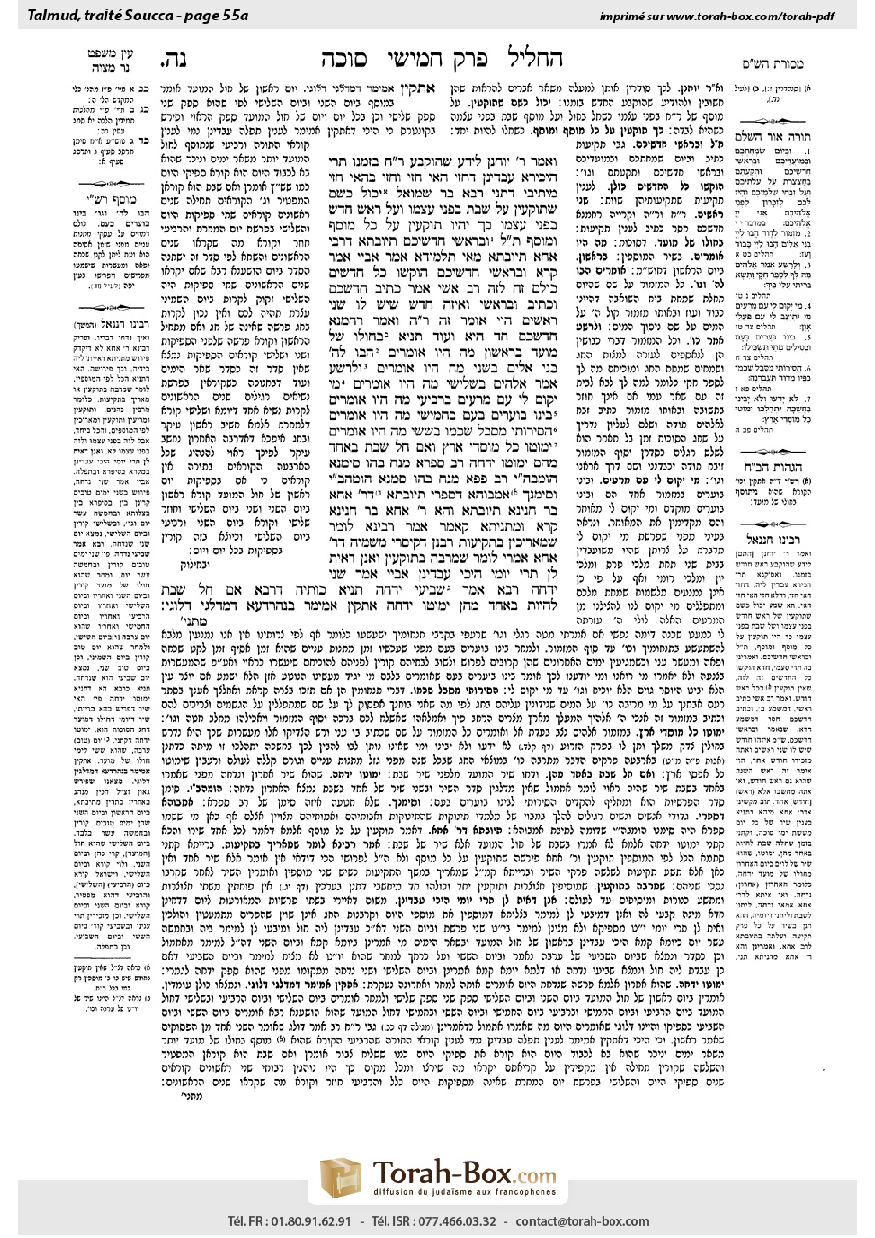 Torah-Box scan of Sukkah 55a