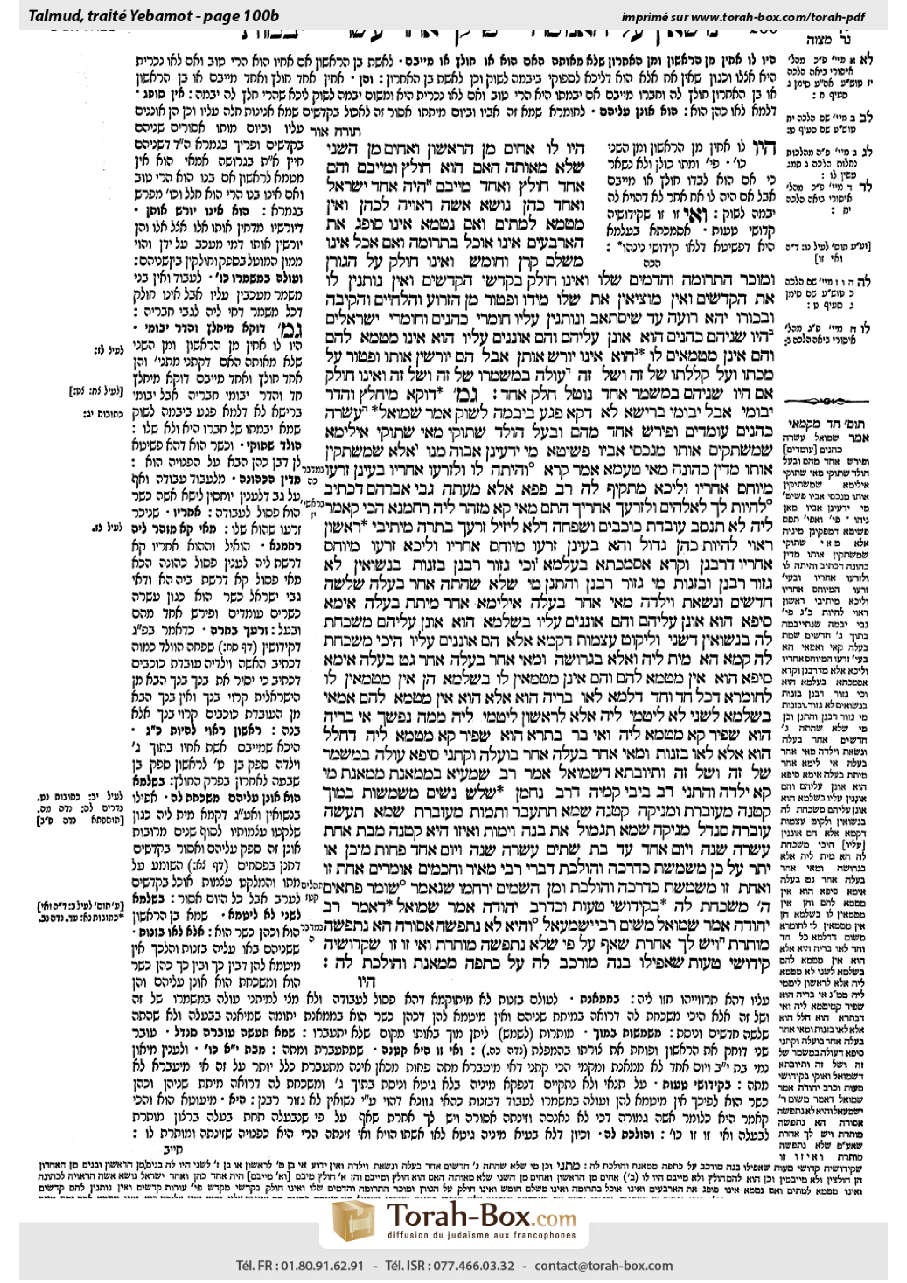 Torah-Box scan of Yevamot 100b