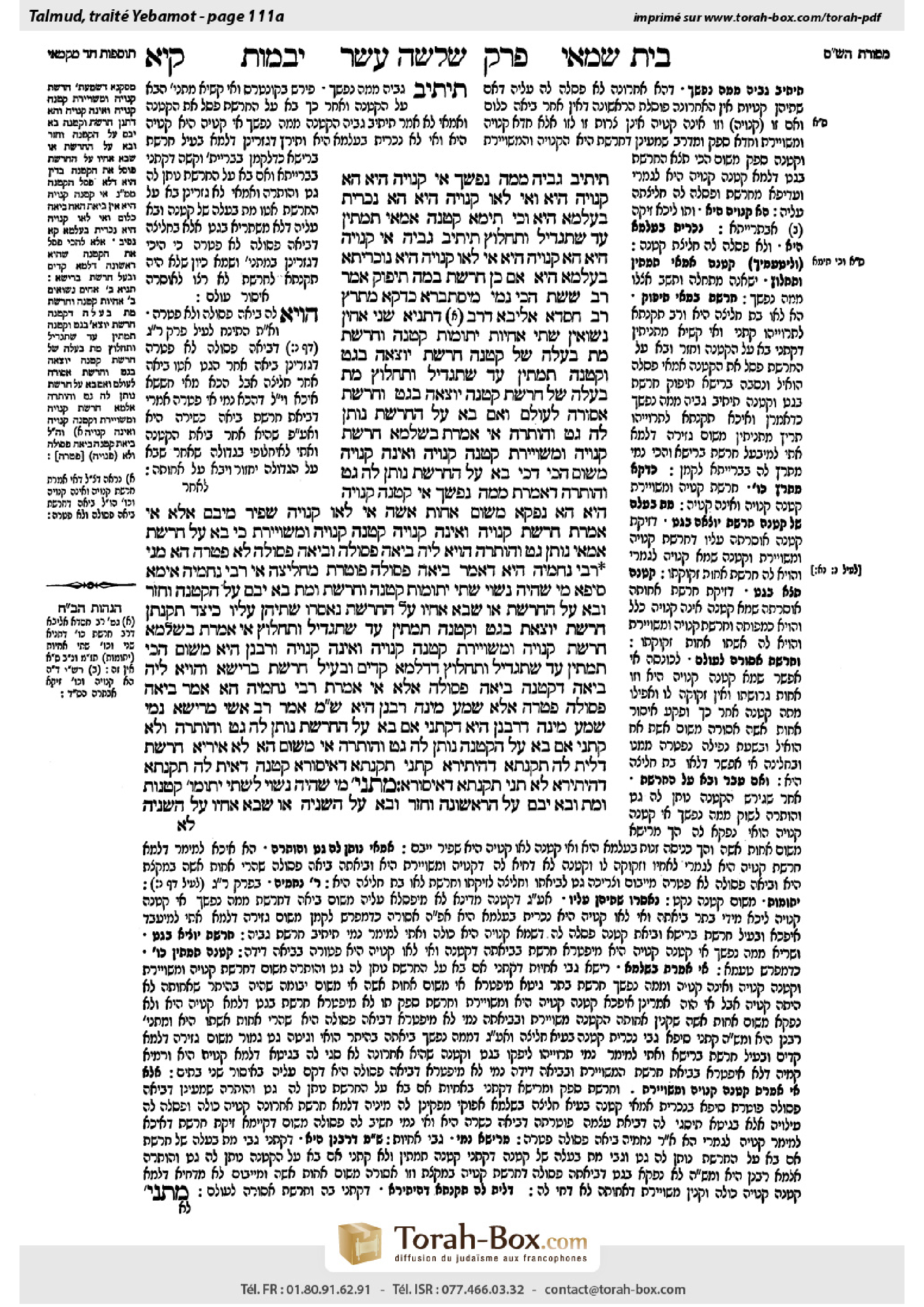 Torah-Box scan of Yevamot 111a