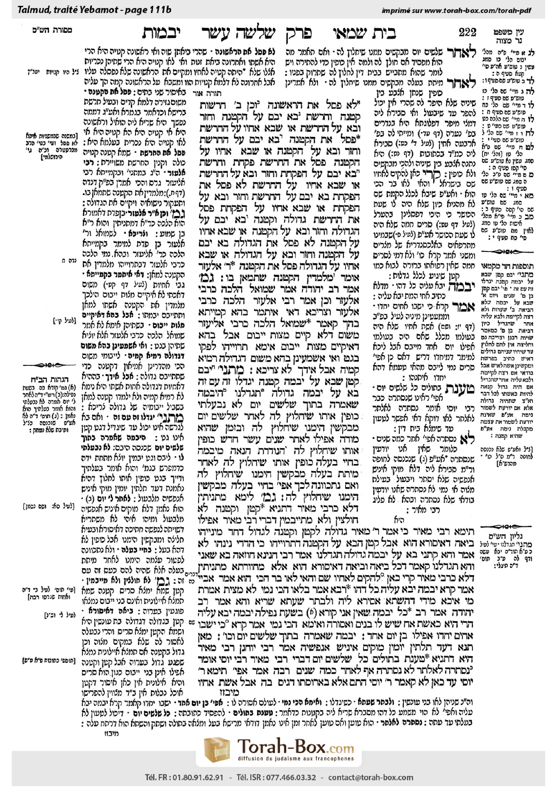 Torah-Box scan of Yevamot 111b